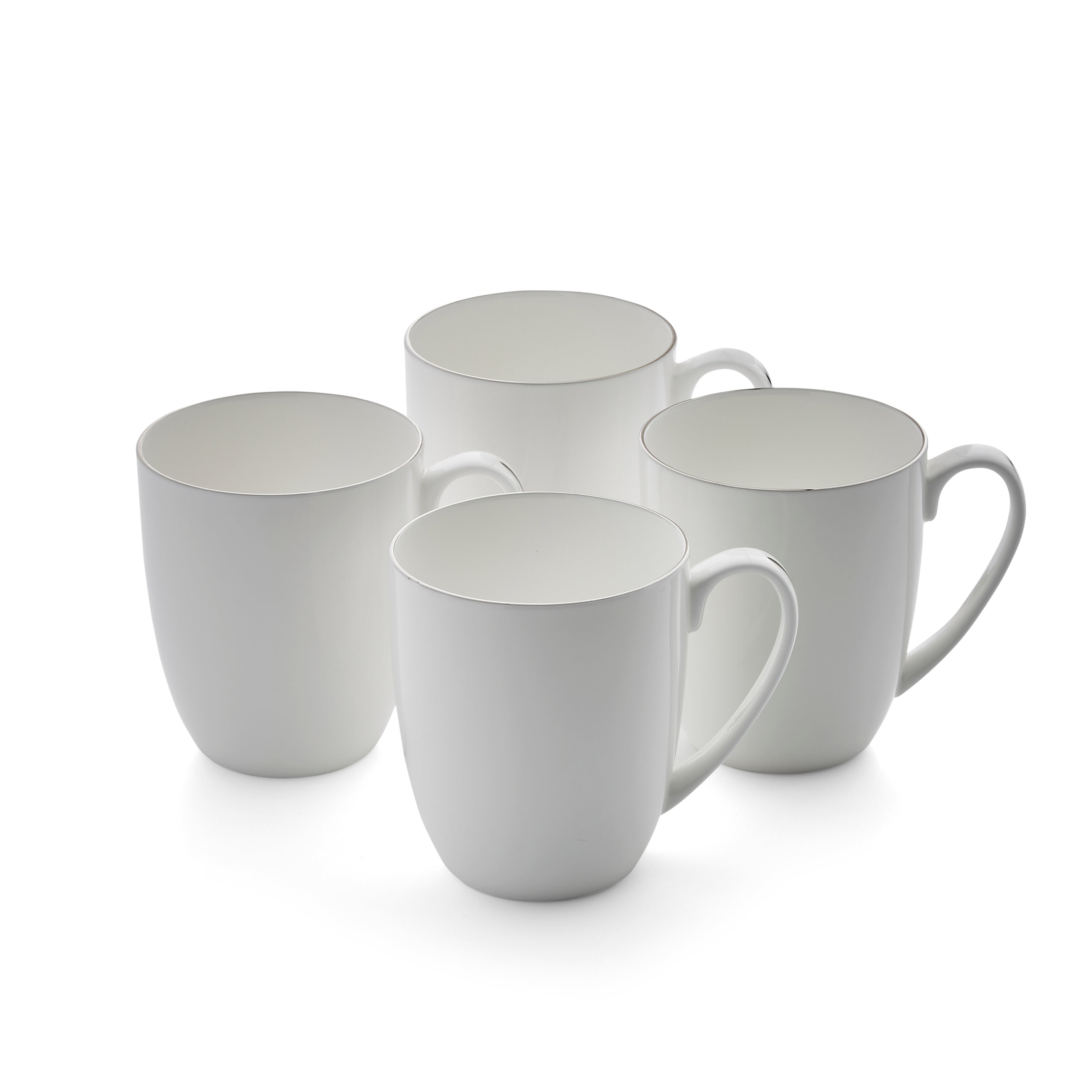 Serendipity Platinum Barrel Shape Mug 0.35L Set of 4