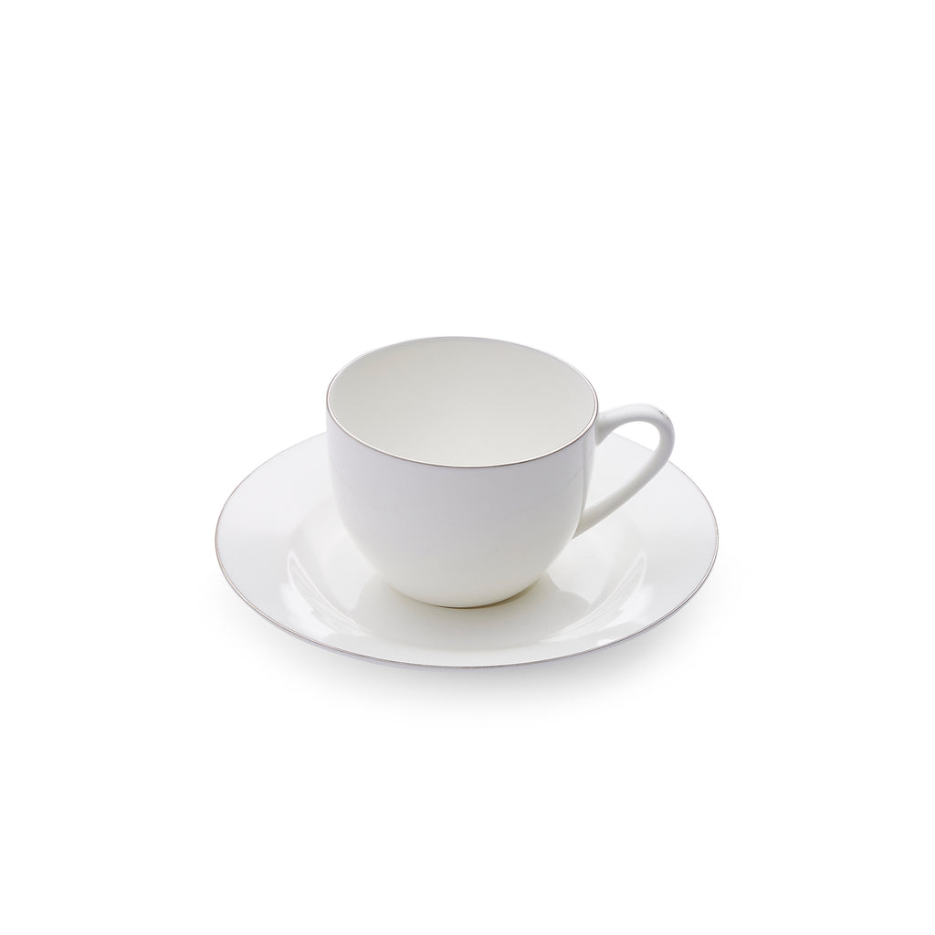 Serendipity Platinum Teacup & Saucer 0.22L Set of 4