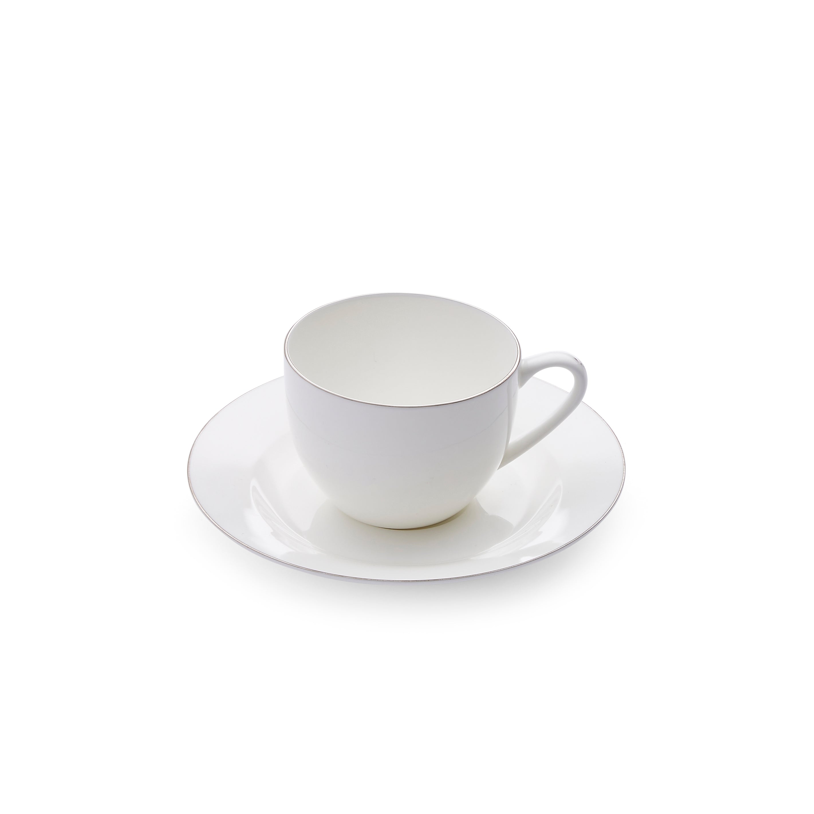 Serendipity Platinum Teacup & Saucer 0.22L Set of 4