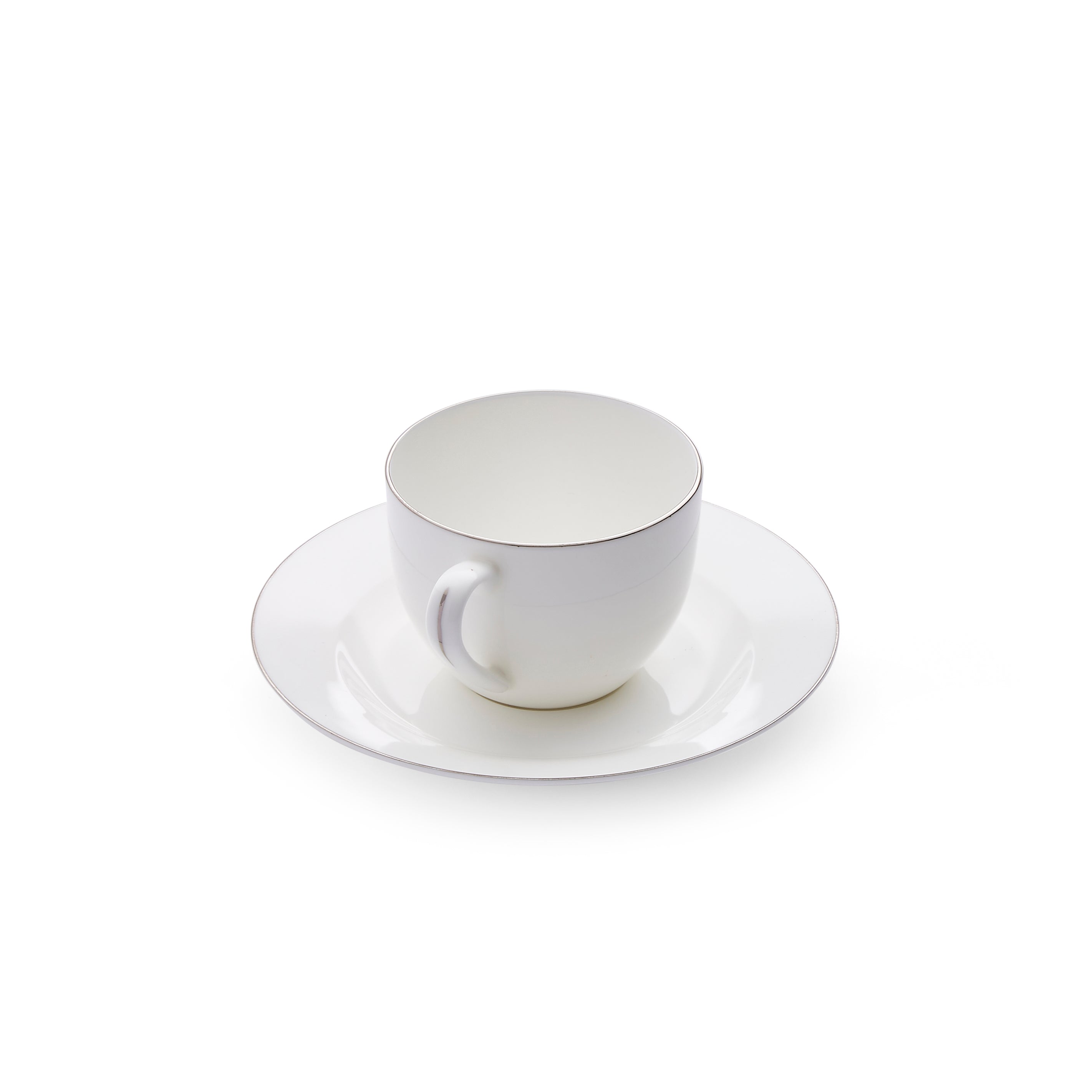 Serendipity Platinum Teacup & Saucer 0.22L Set of 4