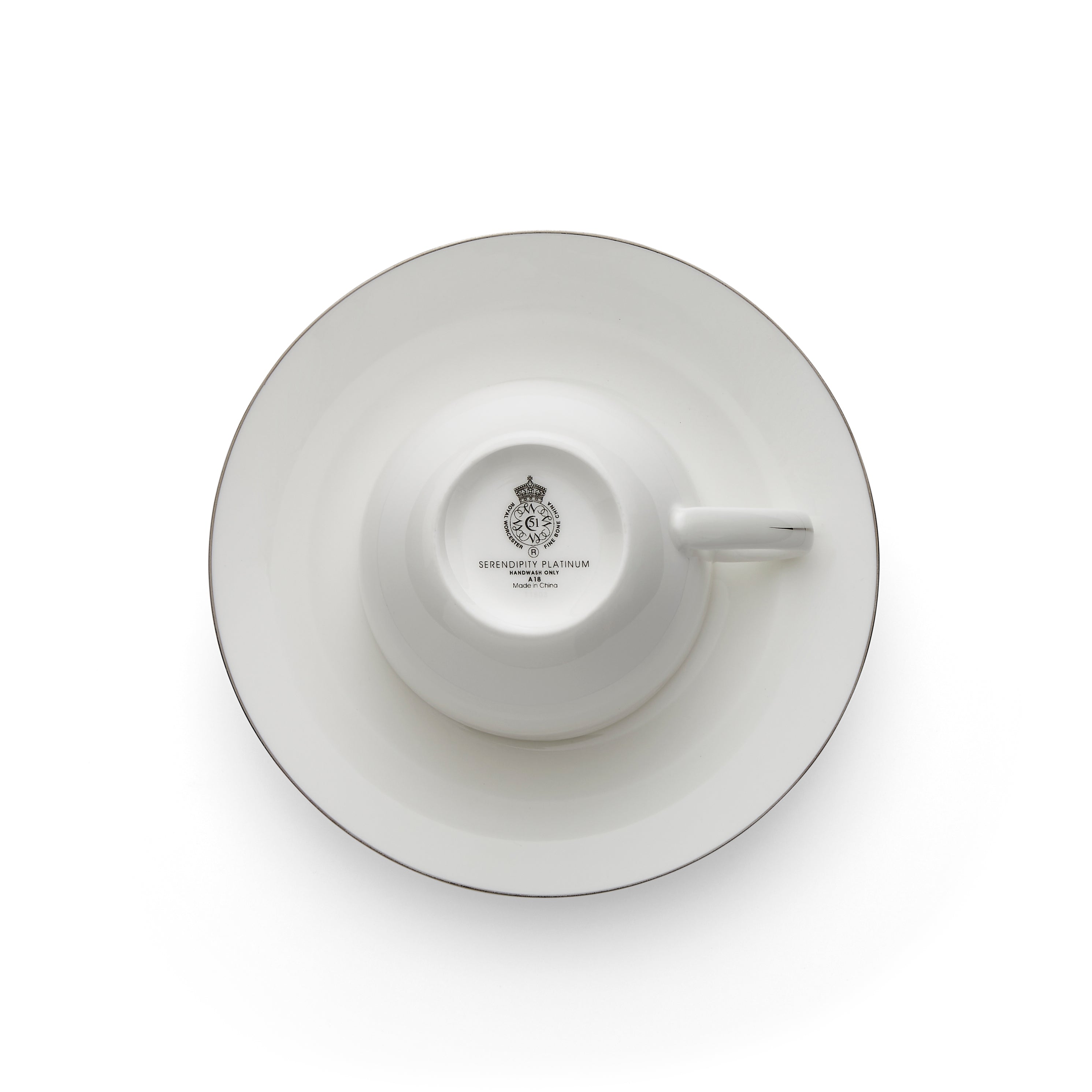 Serendipity Platinum Teacup & Saucer 0.22L Set of 4