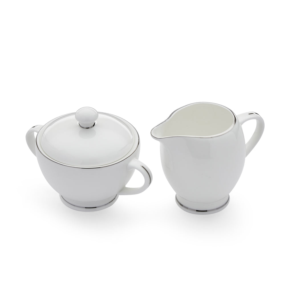 Serendipity Platinum Sugar Bowl and Cream Jug Sugar 0.22L 
Cream Jug 0.28L Boxed Set