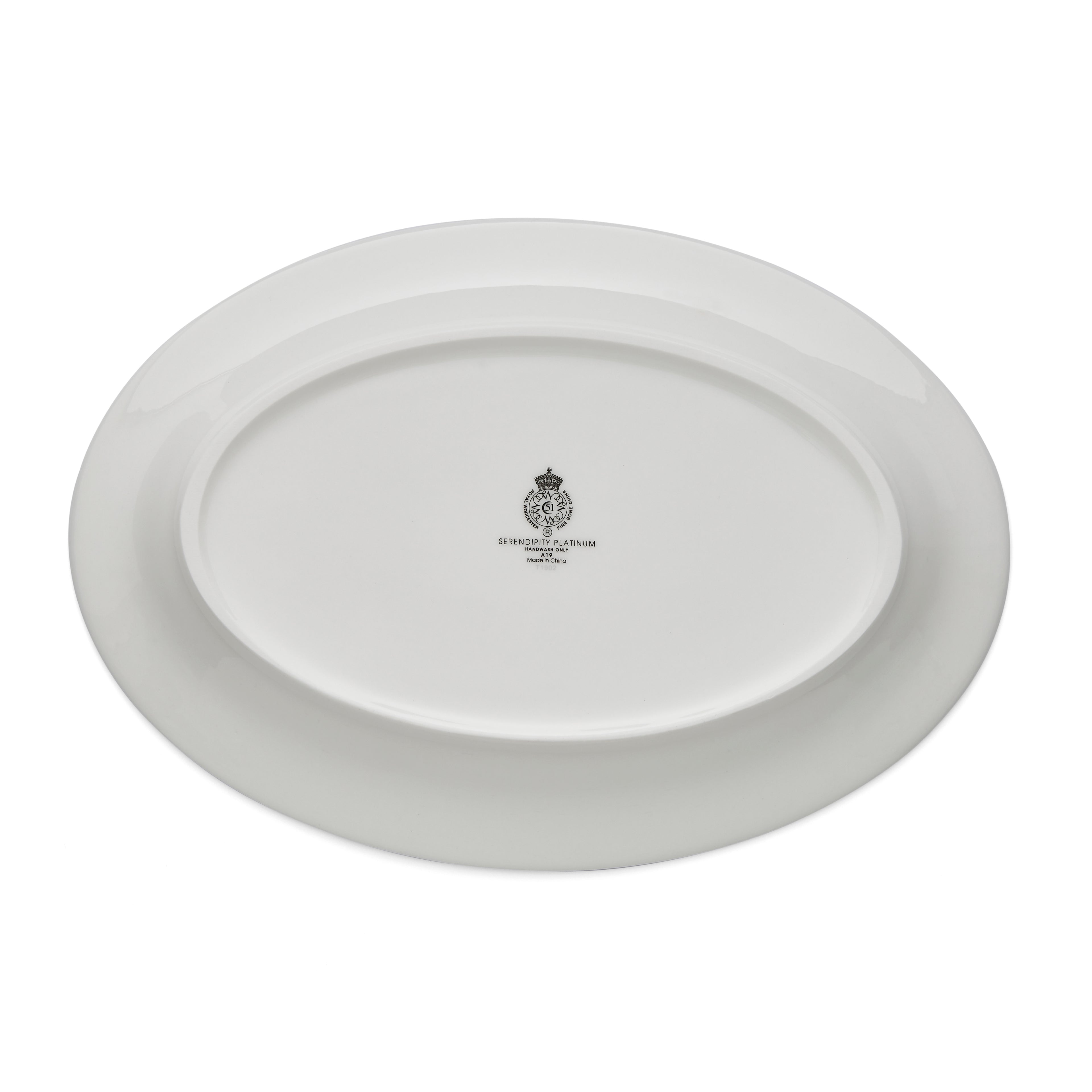 Serendipity Platinum Oval Platter 30cm Single