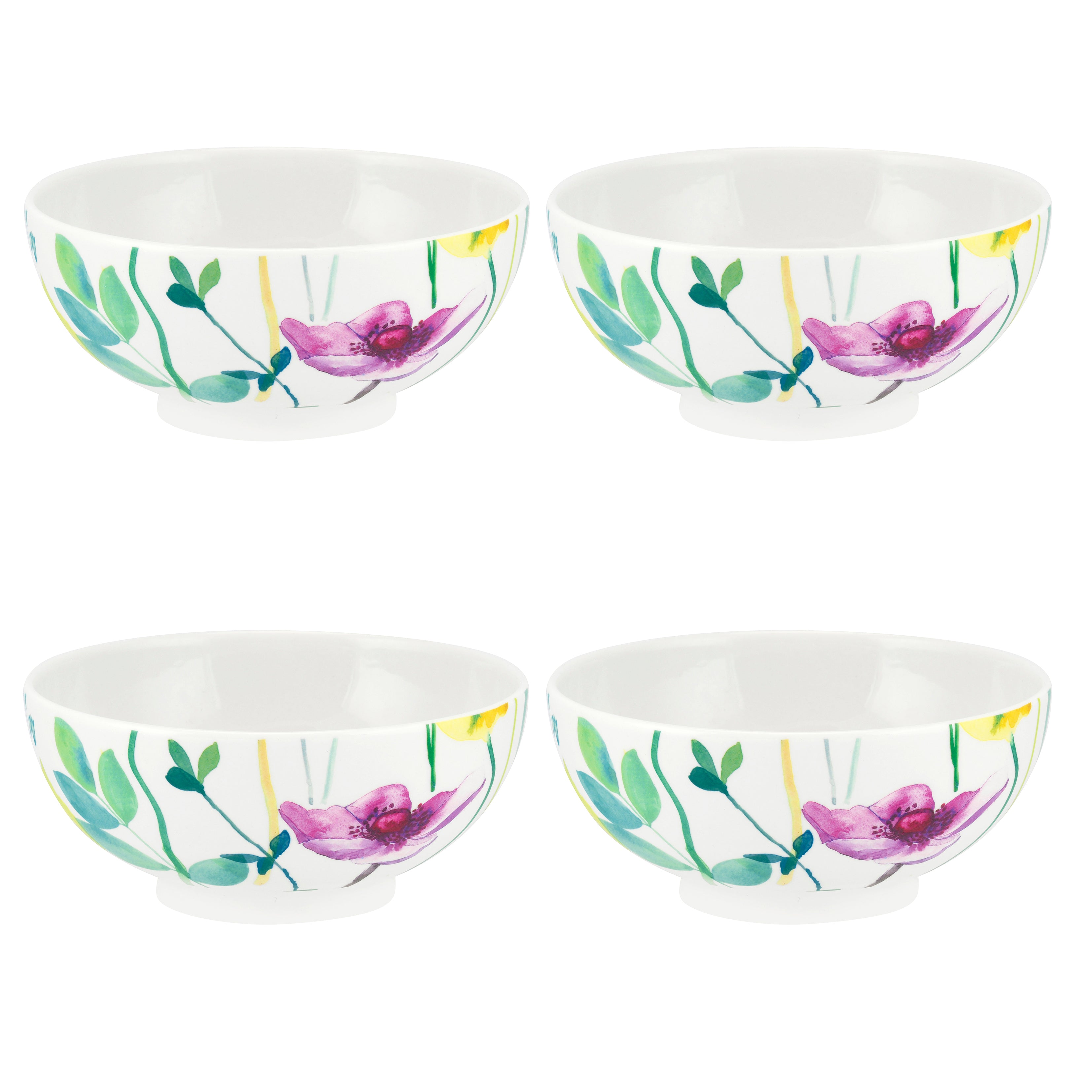 Water Garden (Pre-Order Range) Footed Bowl - Set of 4 15cm Set of 4