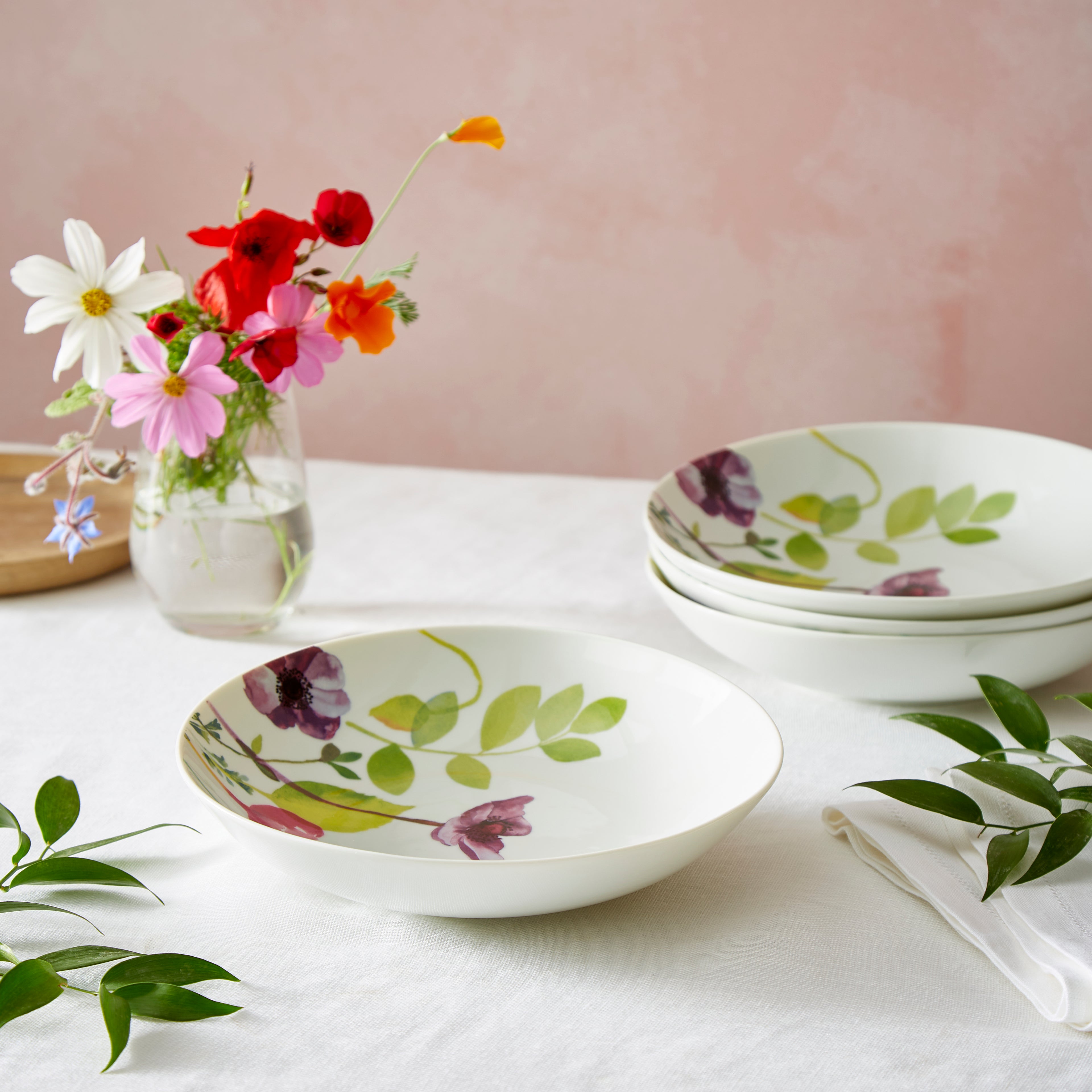Water Garden (Pre-Order Range) Pasta Bowl - Set of 4 22cm Set of 4