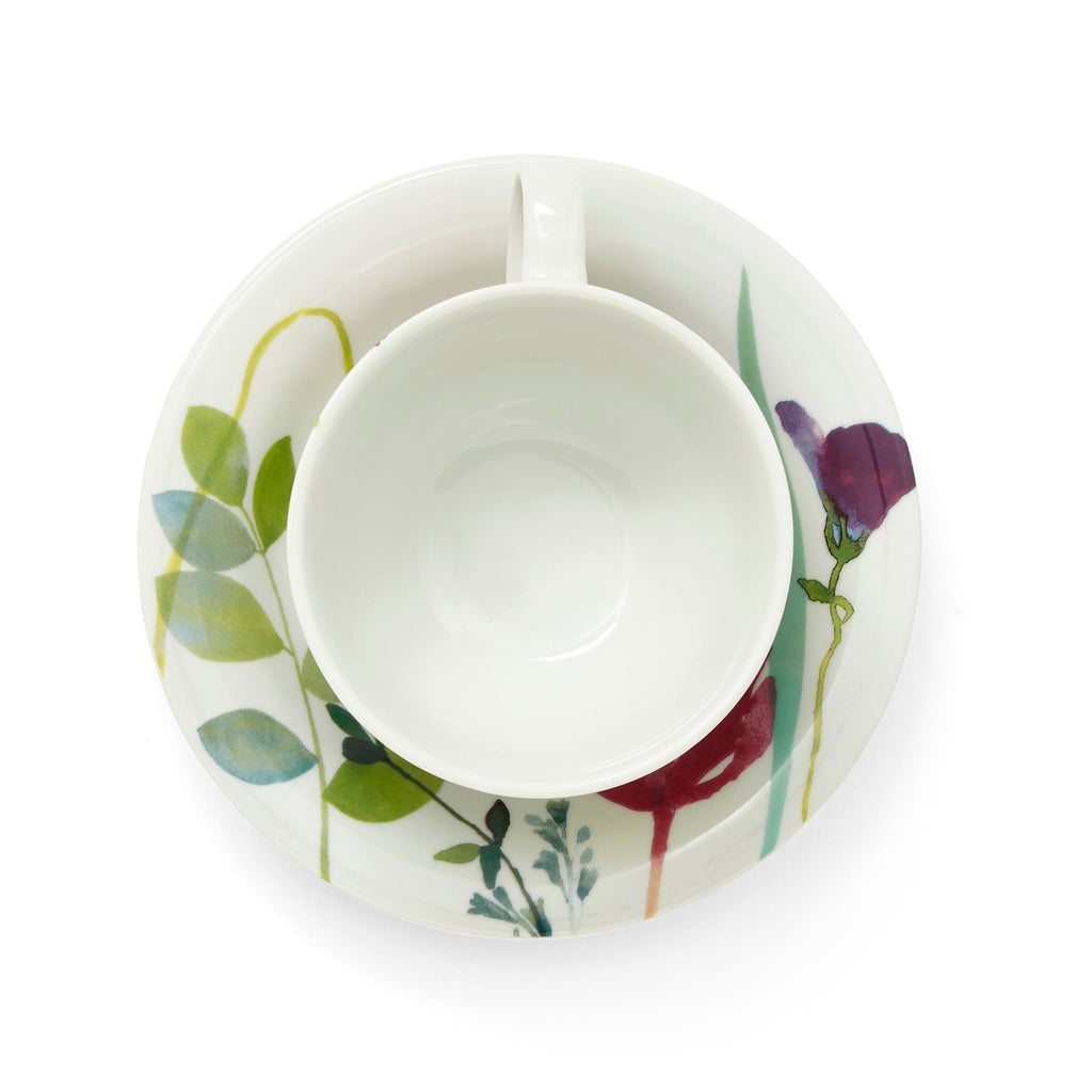 Water Garden (Pre-Order Range) Breakfast Cup & Scr - Set of 4 Cup: 0.3L 
Saucer: 17cm Set of 4