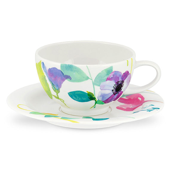 Water Garden (Pre-Order Range) Breakfast Cup & Scr - Set of 4 Cup: 0.3L 
Saucer: 17cm Set of 4