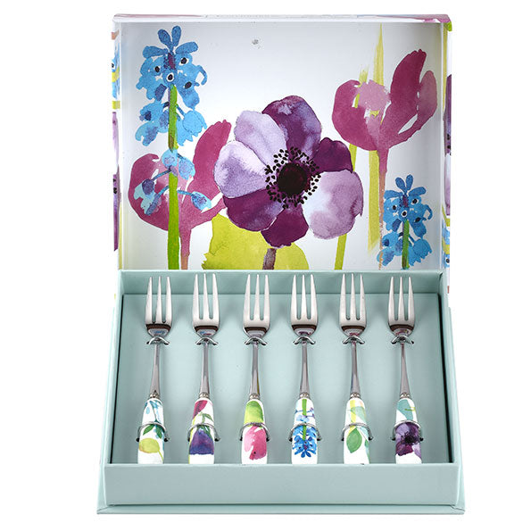 Water Garden (Pre-Order Range) Pastry Forks - Set of 6 15cm Boxed Set