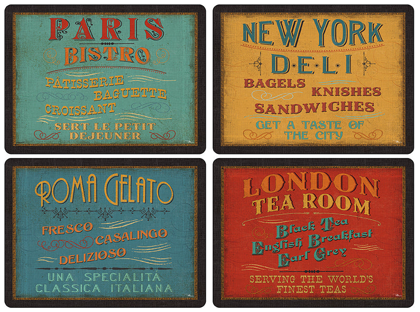 Pimpernel Lunchtime Large Placemats - Set of 4 40.1 x 29.8cm Boxed Set