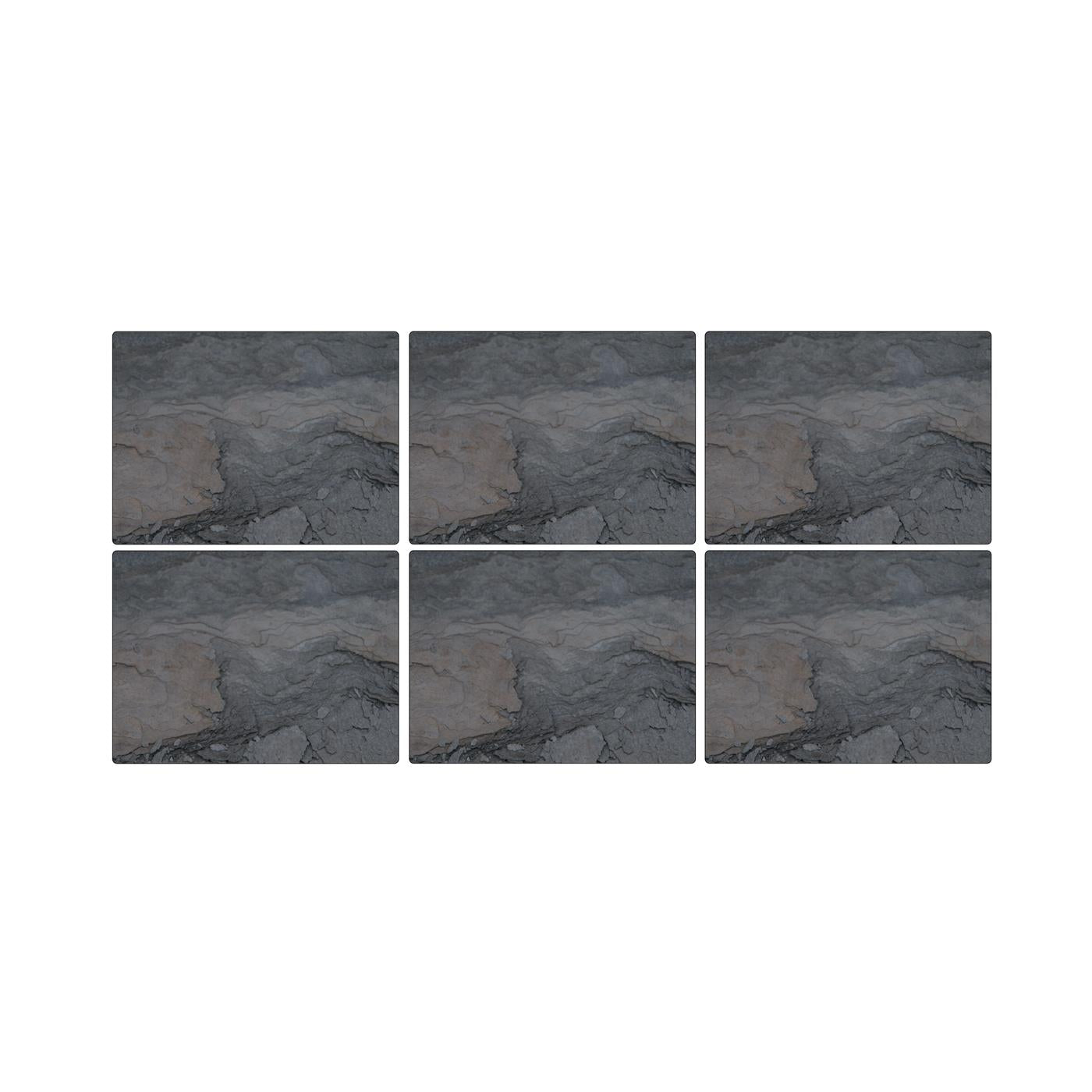 Pimpernel Midnight Slate Placemats - Set of 6 30.5 x 23cm Boxed Set