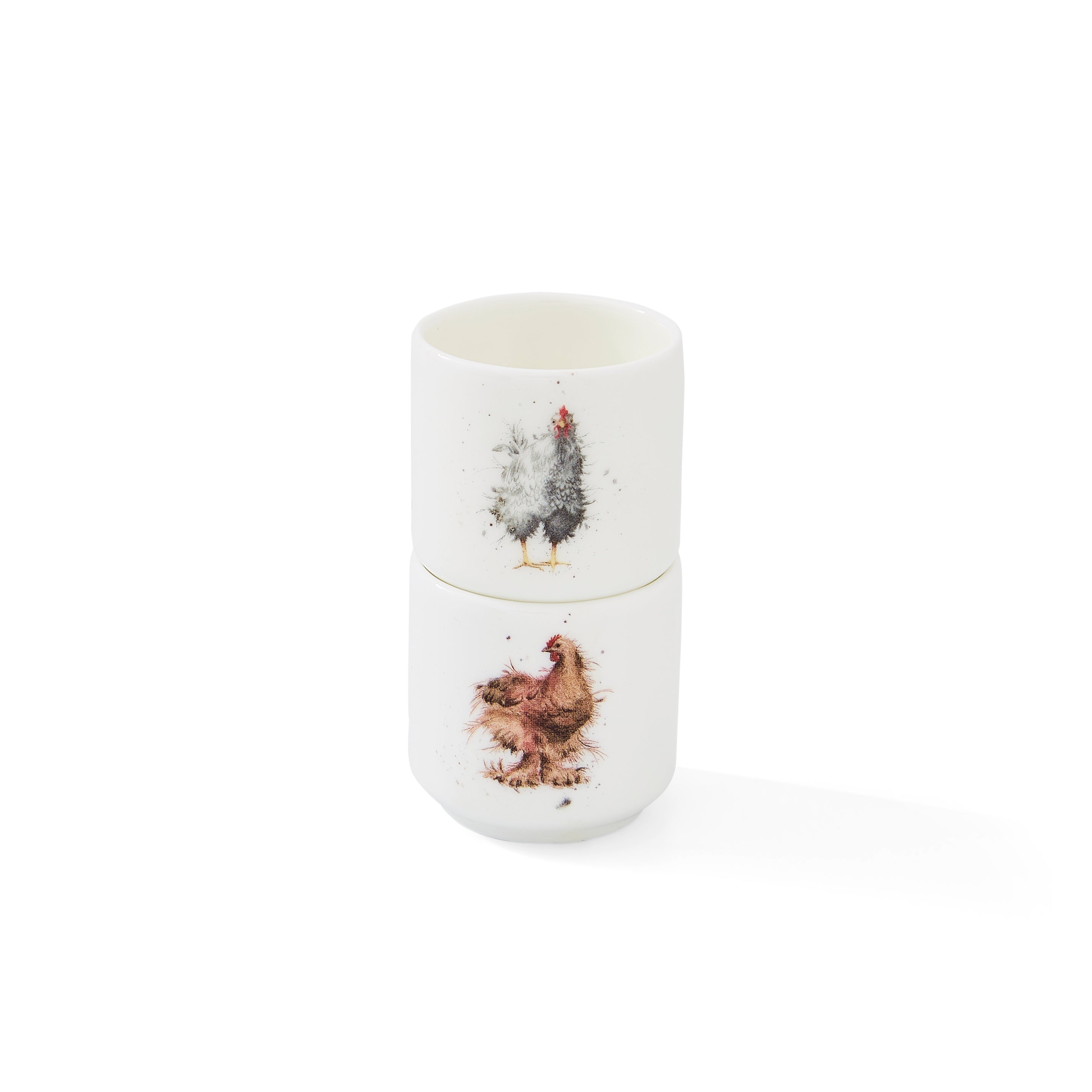 Wrendale Designs Egg Cups - Set of 2 (Chickens) 5cm h. Boxed Set