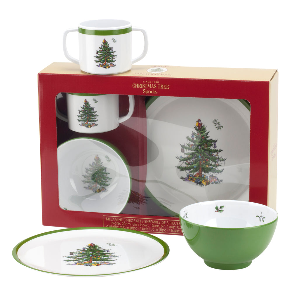 Christmas Tree Children's 3 Piece Melamine Set