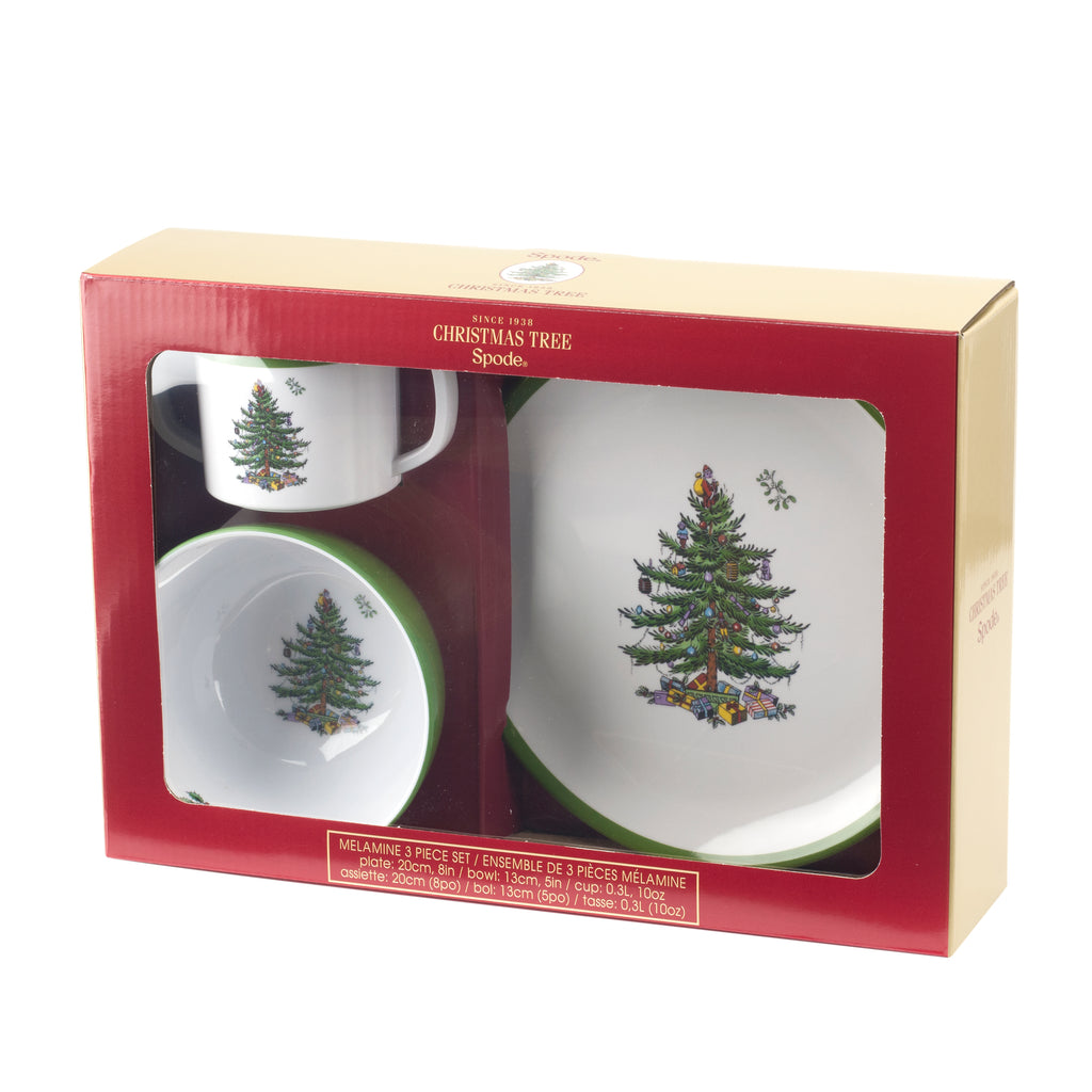Christmas Tree Children's 3 Piece Melamine Set