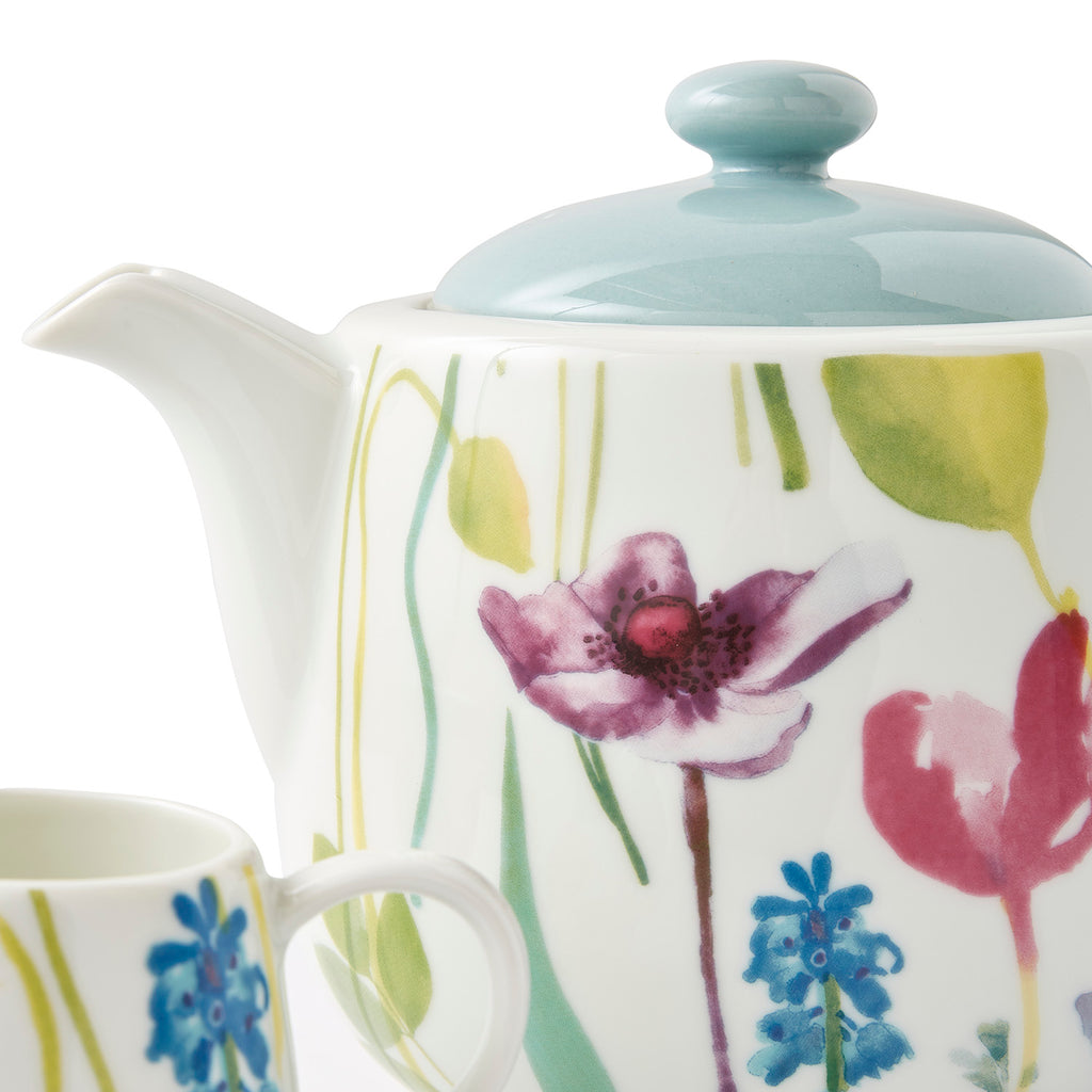 Water Garden (Pre-Order Range) 3 Piece Tea Set Teapot 1.35L / Cream 0.23L / Sugar 0.3L Boxed Set