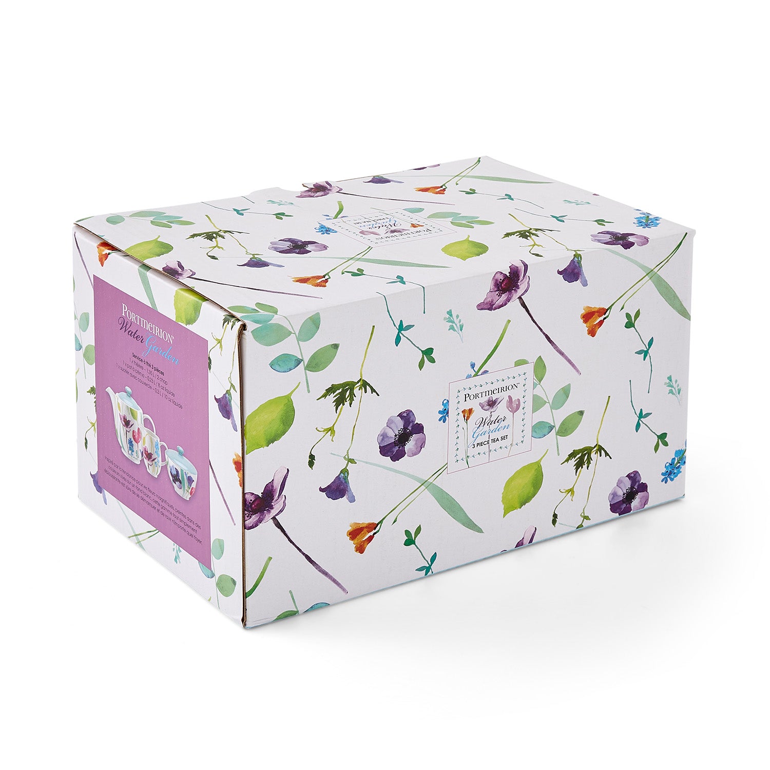 Water Garden (Pre-Order Range) 3 Piece Tea Set Teapot 1.35L / Cream 0.23L / Sugar 0.3L Boxed Set