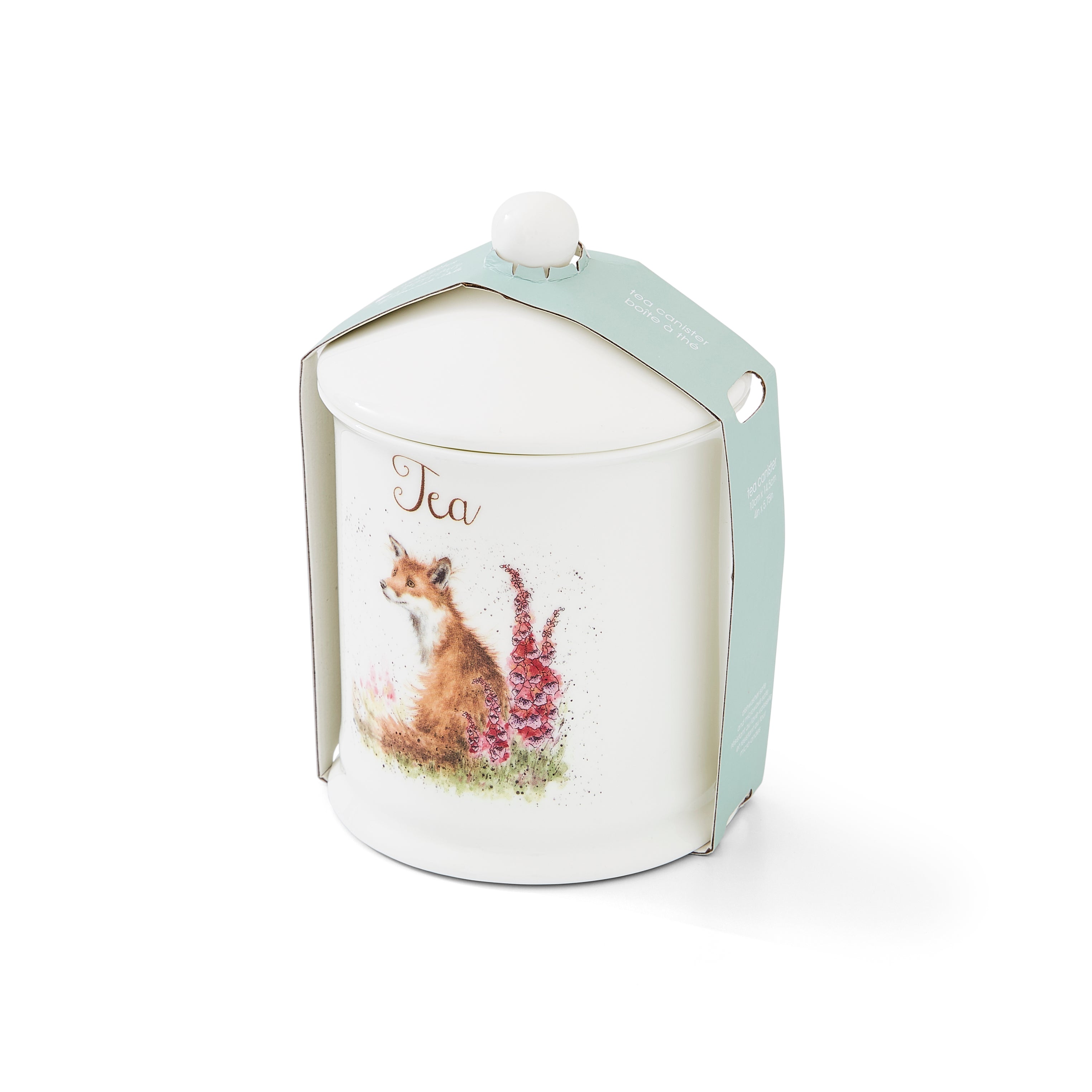 Wrendale Designs Tea Canister (Fox) 10cm Dia
14.5cm H Single