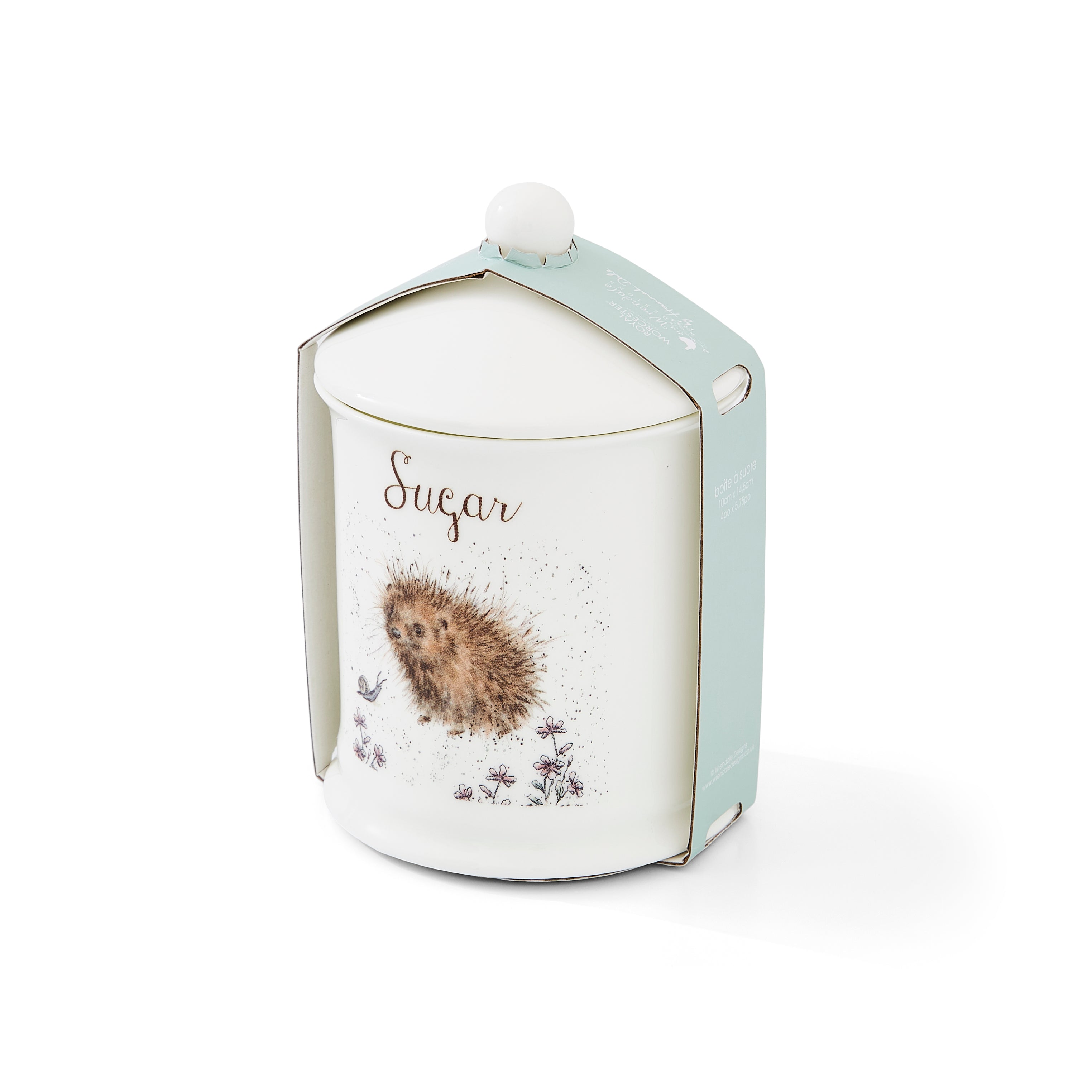 Wrendale Designs Sugar Canister (Hedgehog) 10cm Dia
14.5cm H Single