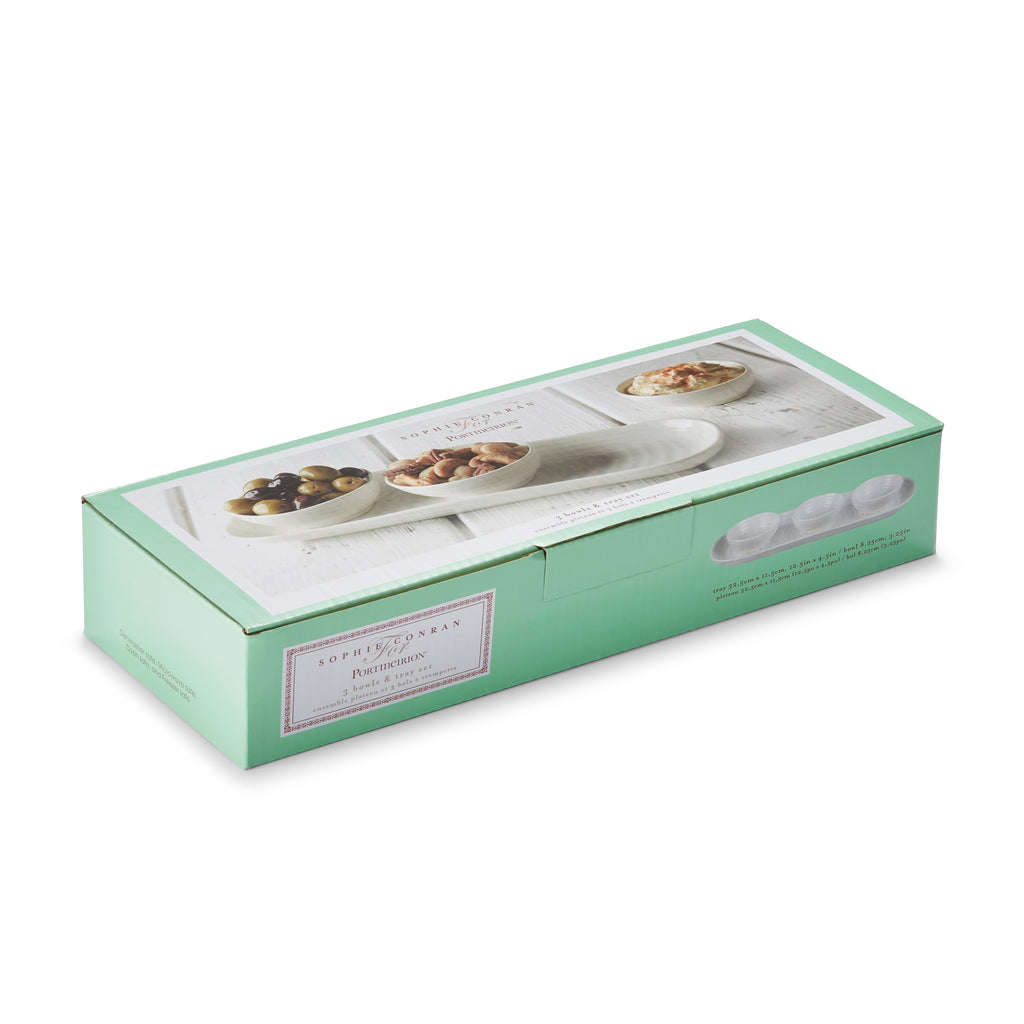 Sophie Conran for Portmeirion 3 Bowl & Tray Set Tray 27.5cm x 10cm
Bowl 8cm Boxed Set