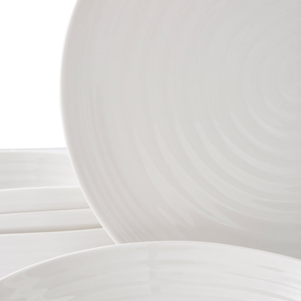 Sophie Conran for Portmeirion 12 Piece Coupe Set 4 x 27cm/10.5" Coupe Plate, 4 x 22cm/8.5" Coupe Plate, 4 x 20cm/8" Bowl Boxed Set