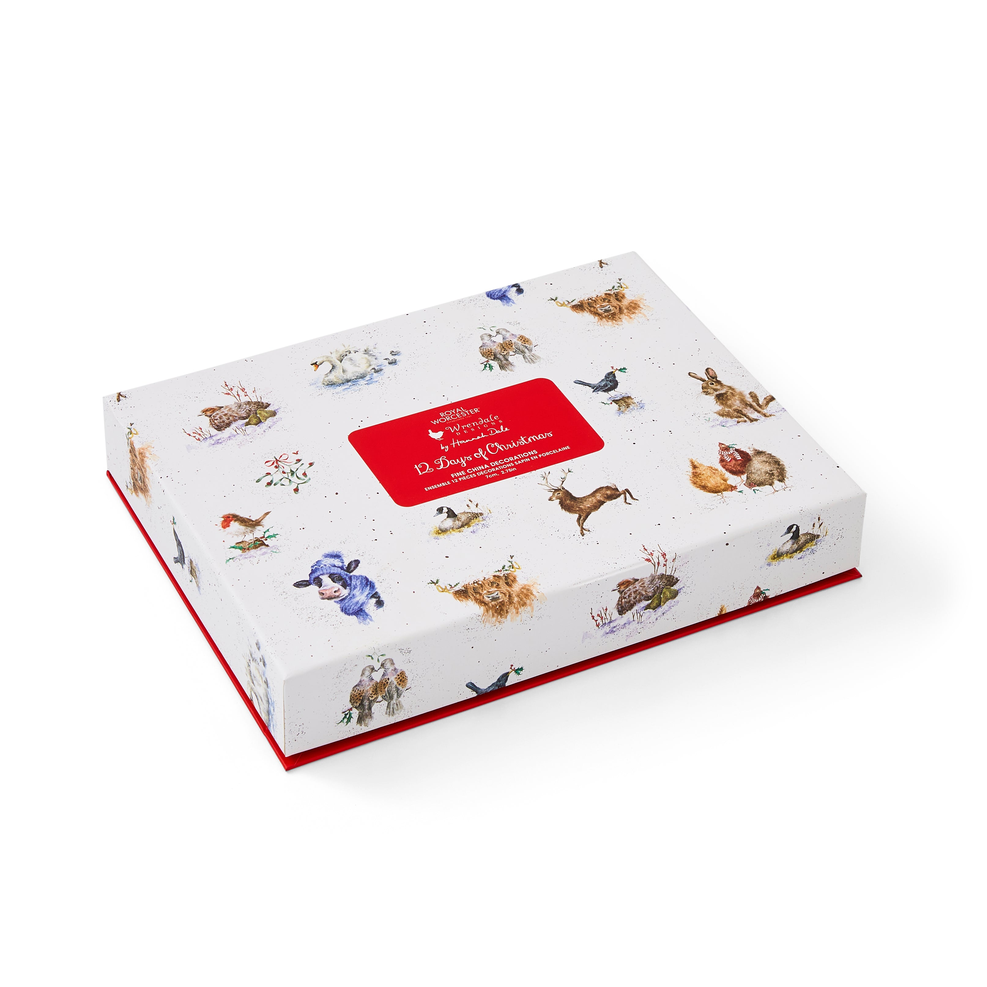 WreWrendale Designs - Christmas Collectionsndale Designs Coloured Collection 12 Days of Christmas Decorations 7cm diam. Boxed Set