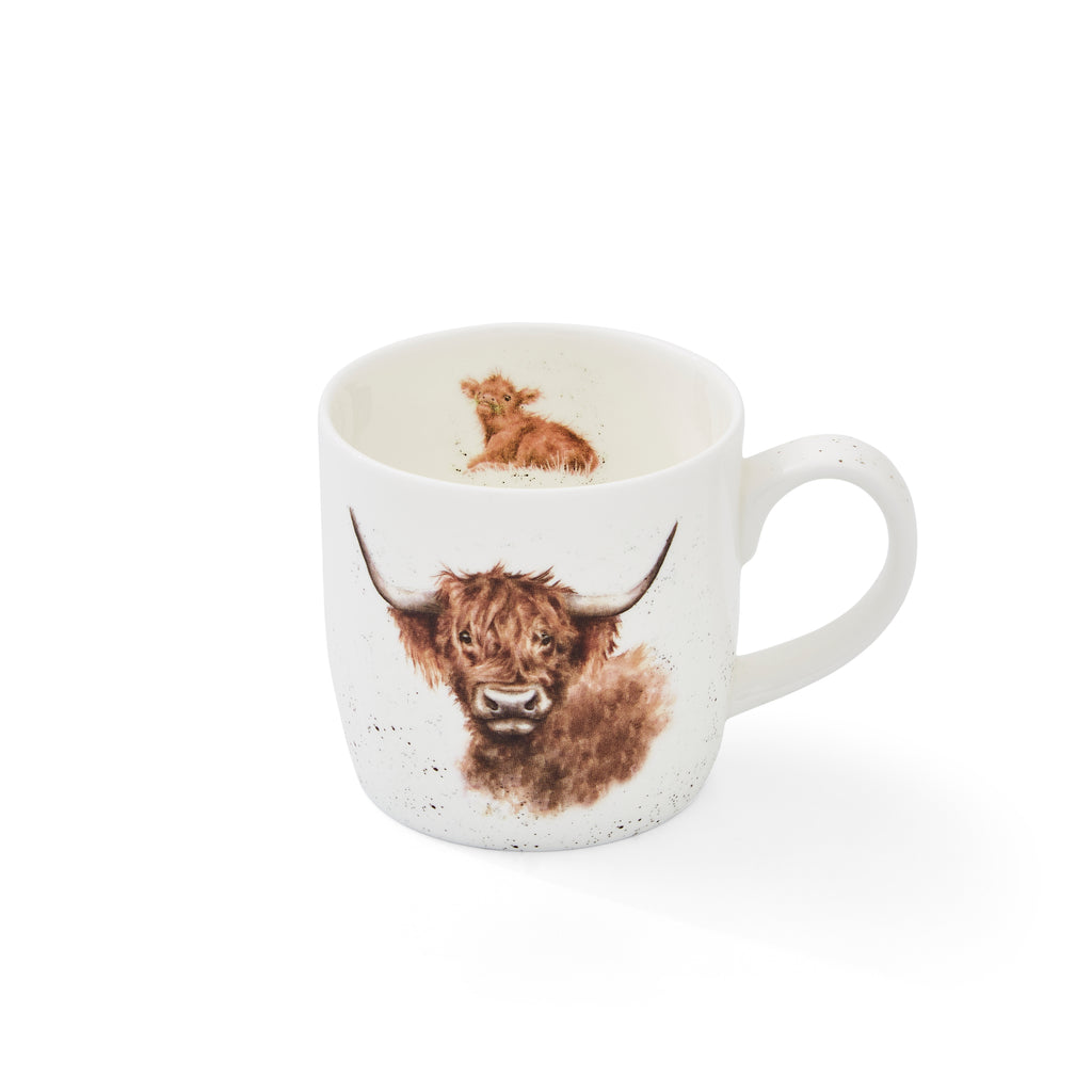 Royal Worcester Wrendale Designs Highland Cow (Cow) 0.31L Set of 6