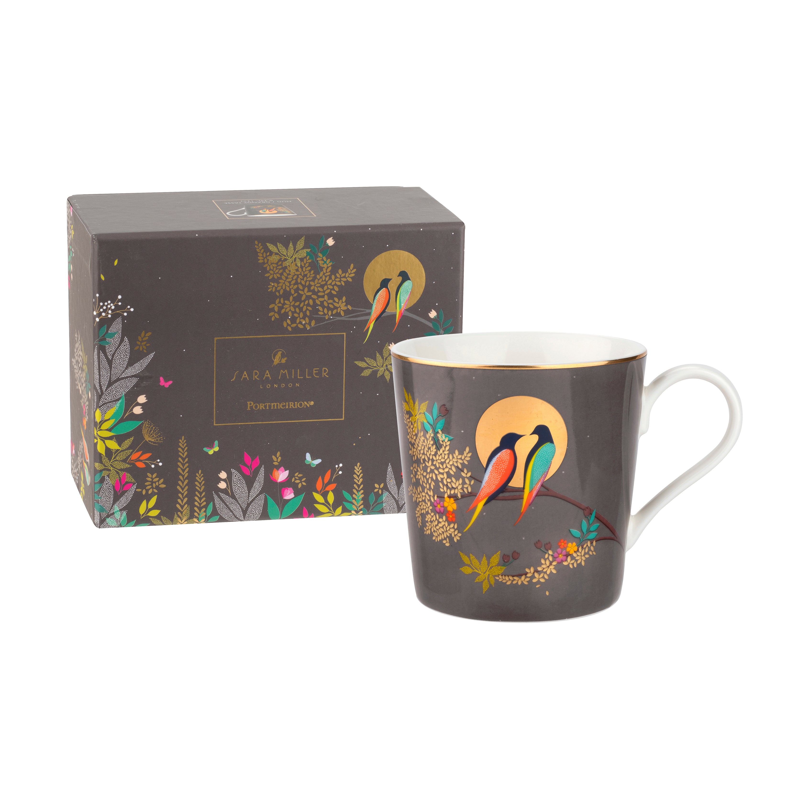 Sara Miller London Artisanne Noir Collection Mug - Dark Grey 0.34L Single