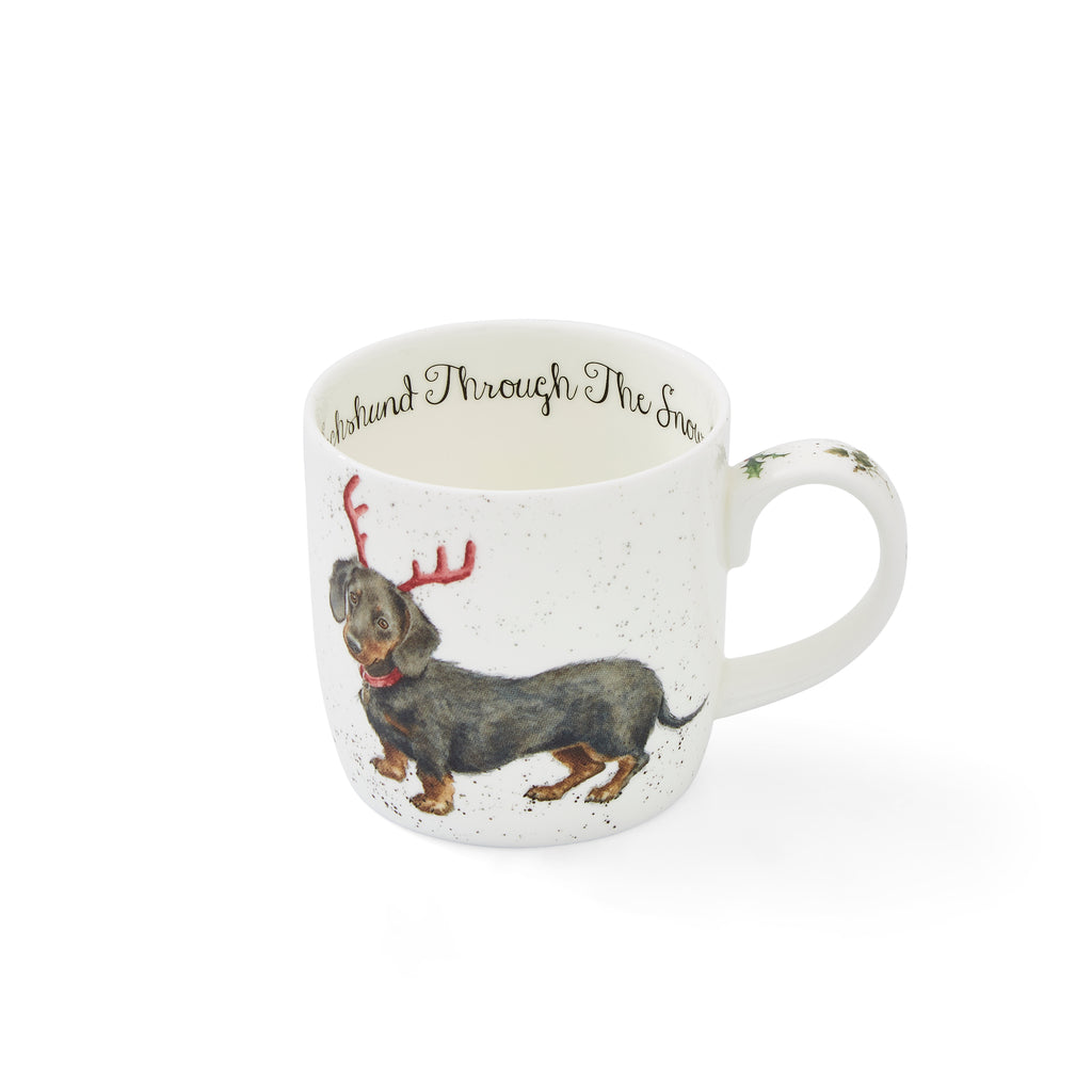 WreWrendale Designs - Christmas Collectionsndale Designs Coloured Collection Dachshund through the Snow (Dog) 0.31L Set of 6