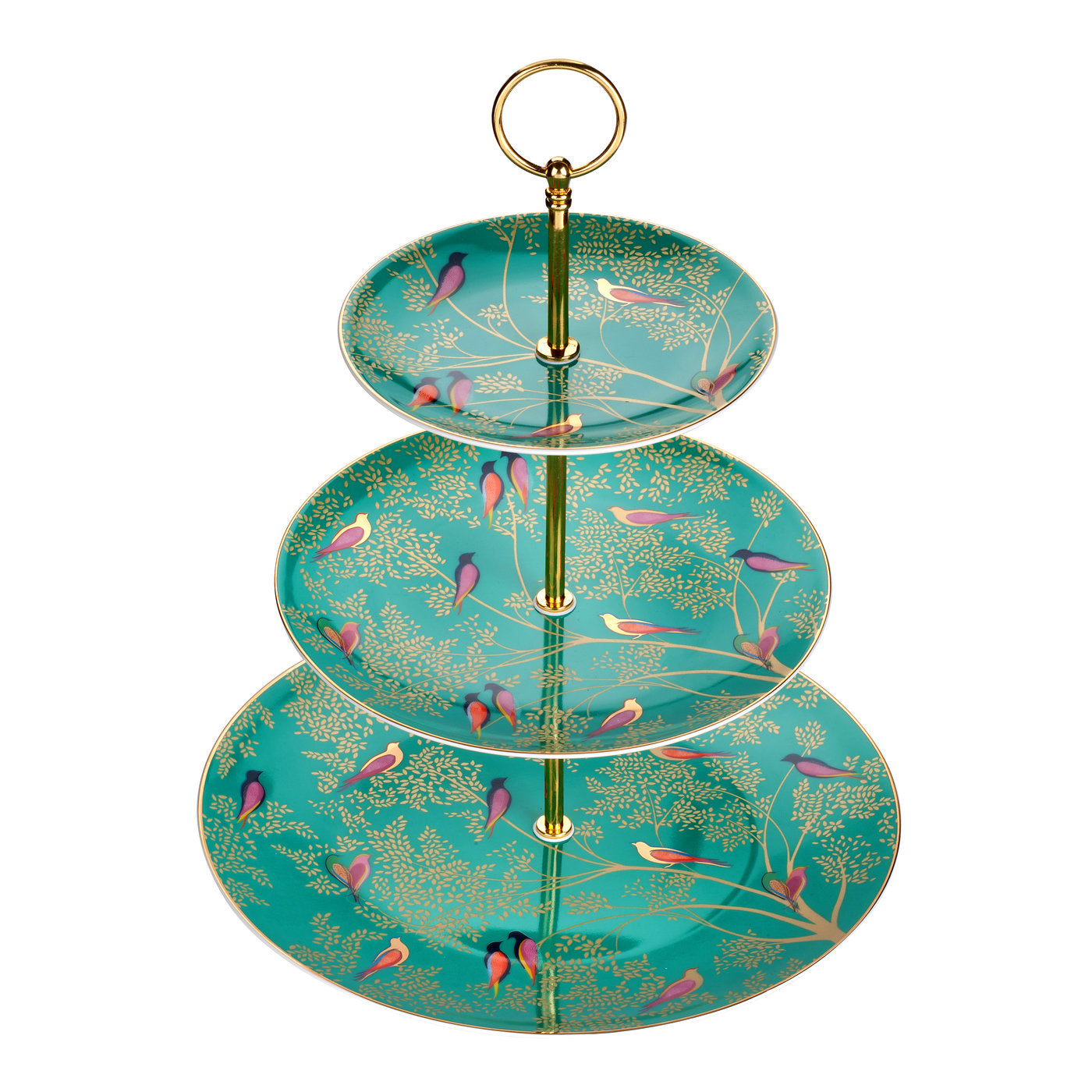 Sara Miller London Artisanne Noir Collection 3 Tier Cake Stand 27cm, 20cm, 15cm Boxed Set