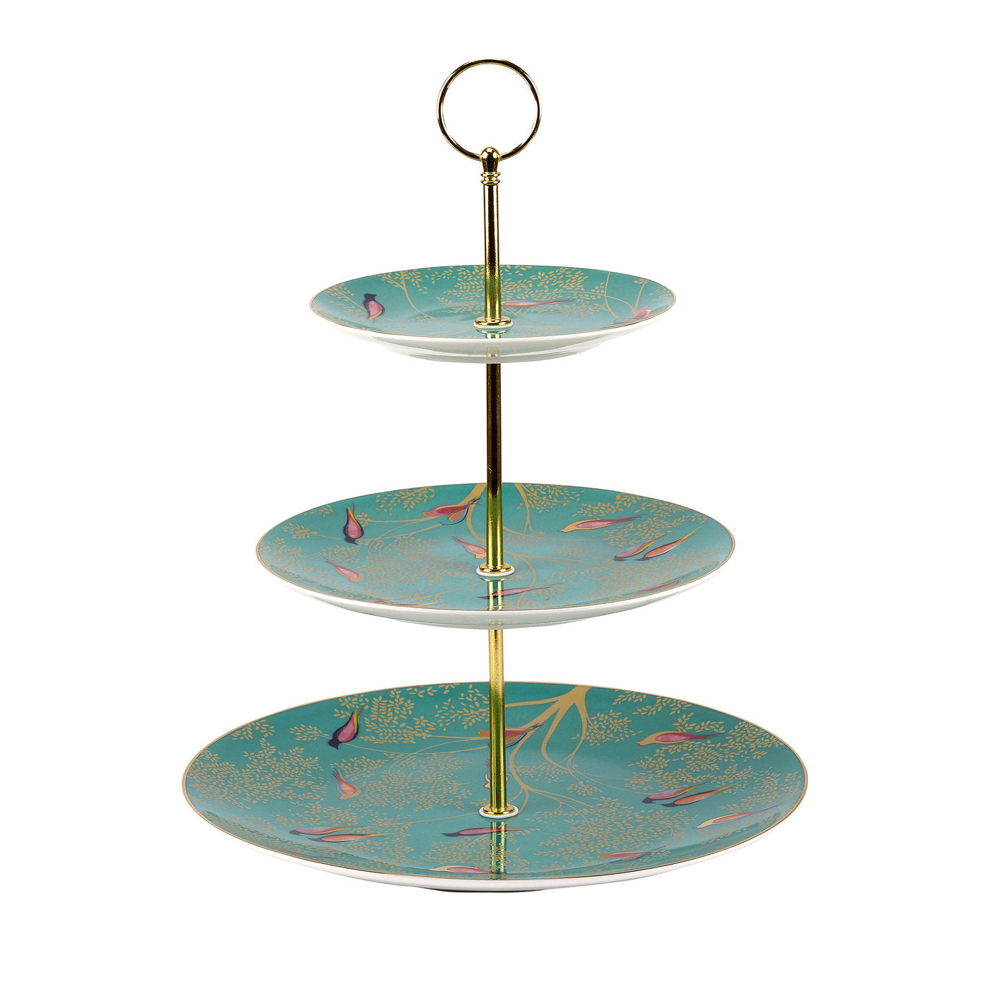 Sara Miller London Artisanne Noir Collection 3 Tier Cake Stand 27cm, 20cm, 15cm Boxed Set