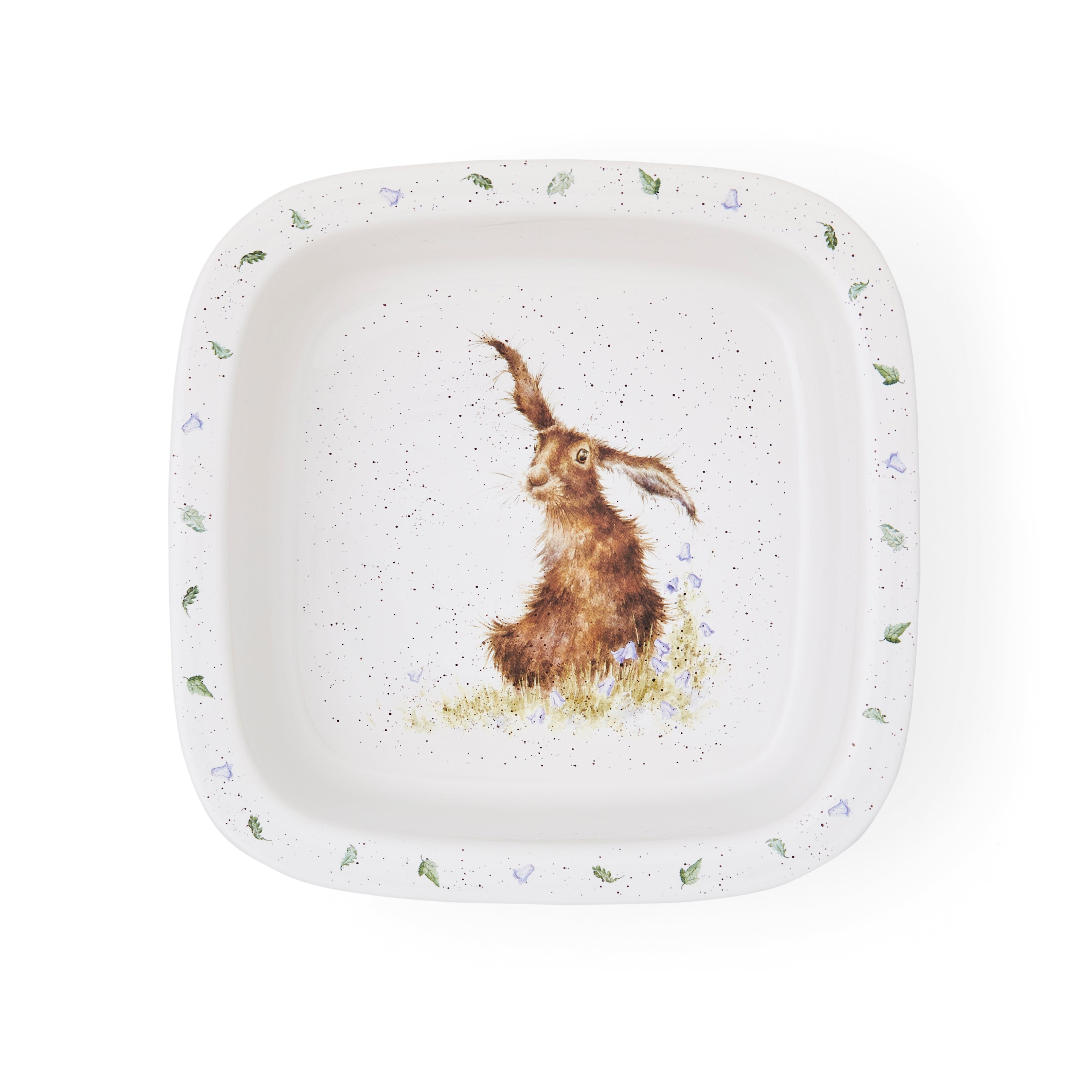 Wrendale Designs Square Dish (Hare) 25.5cm Single