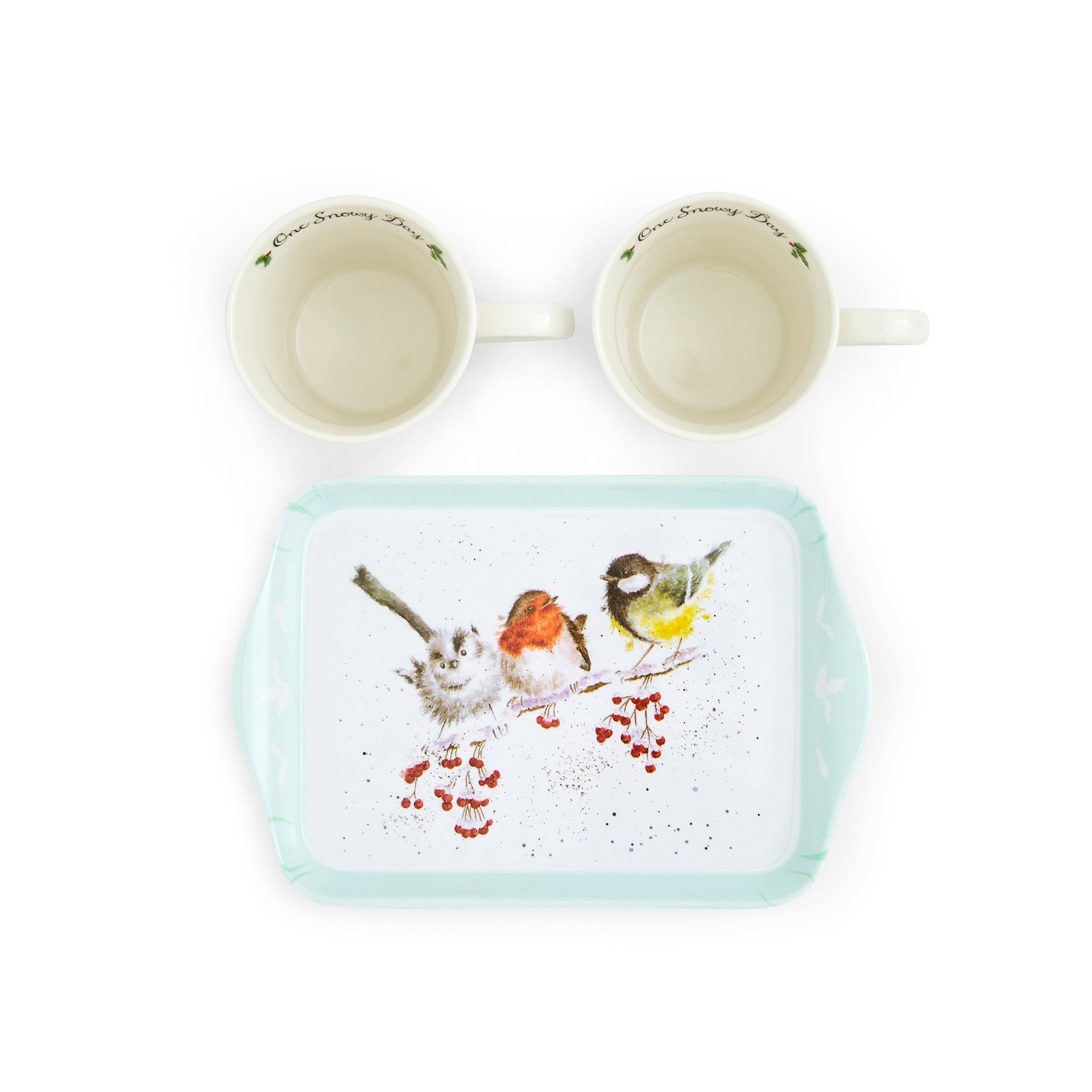 WreWrendale Designs - Christmas Collectionsndale Designs Coloured Collection One Snowy Day (Birds) Mug 0.18L 
Tray 21 x 14cm Single