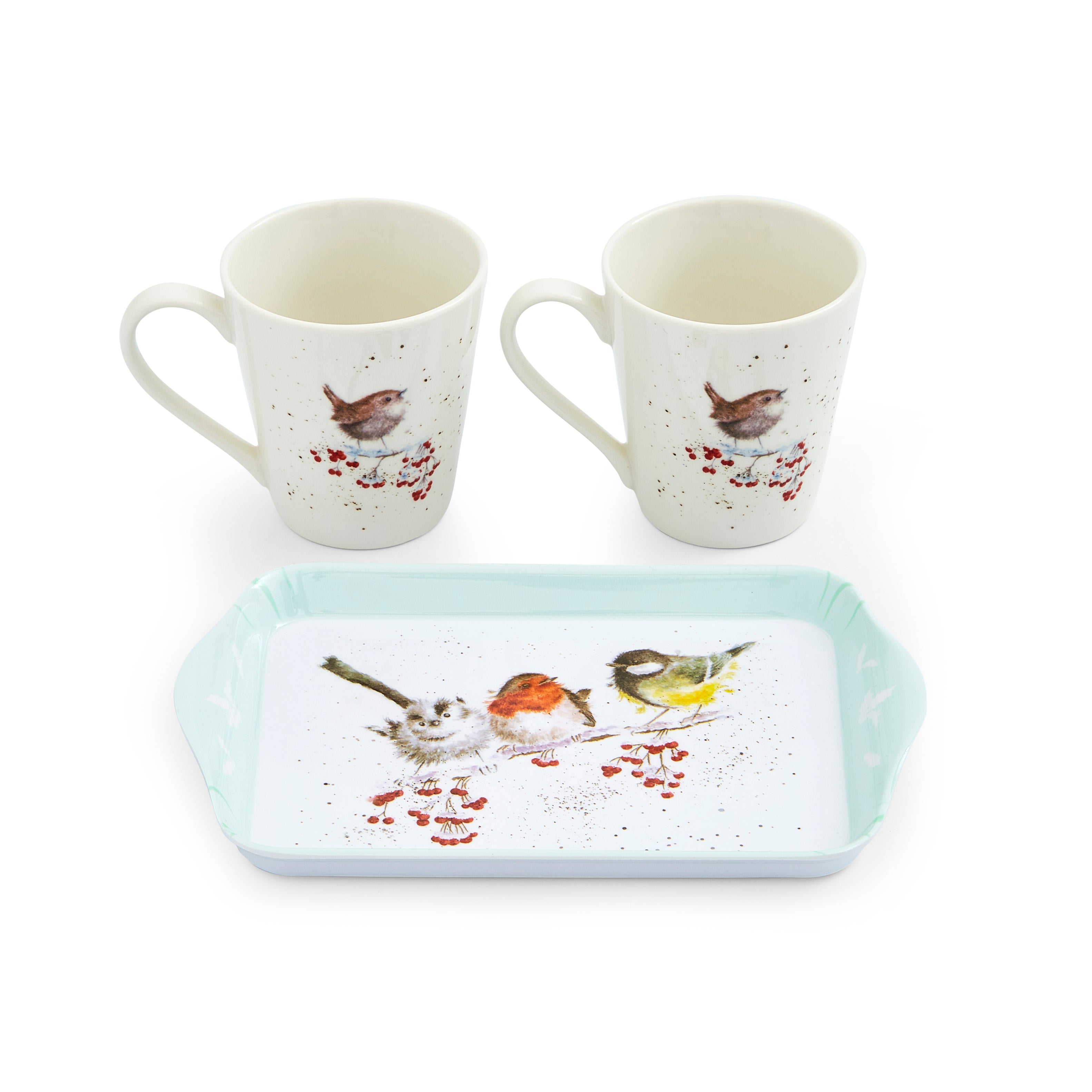 WreWrendale Designs - Christmas Collectionsndale Designs Coloured Collection One Snowy Day (Birds) Mug 0.18L 
Tray 21 x 14cm Single