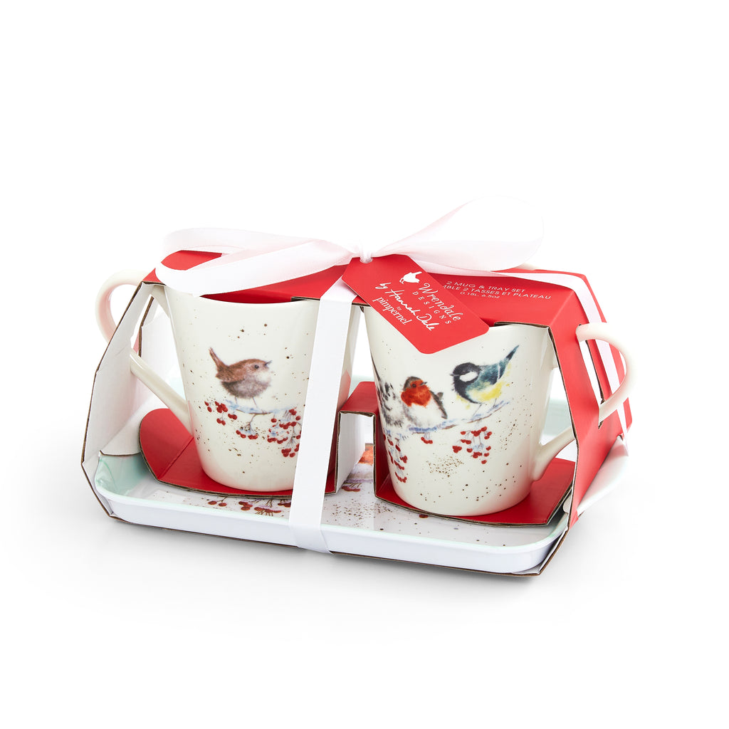 WreWrendale Designs - Christmas Collectionsndale Designs Coloured Collection One Snowy Day (Birds) Mug 0.18L 
Tray 21 x 14cm Single