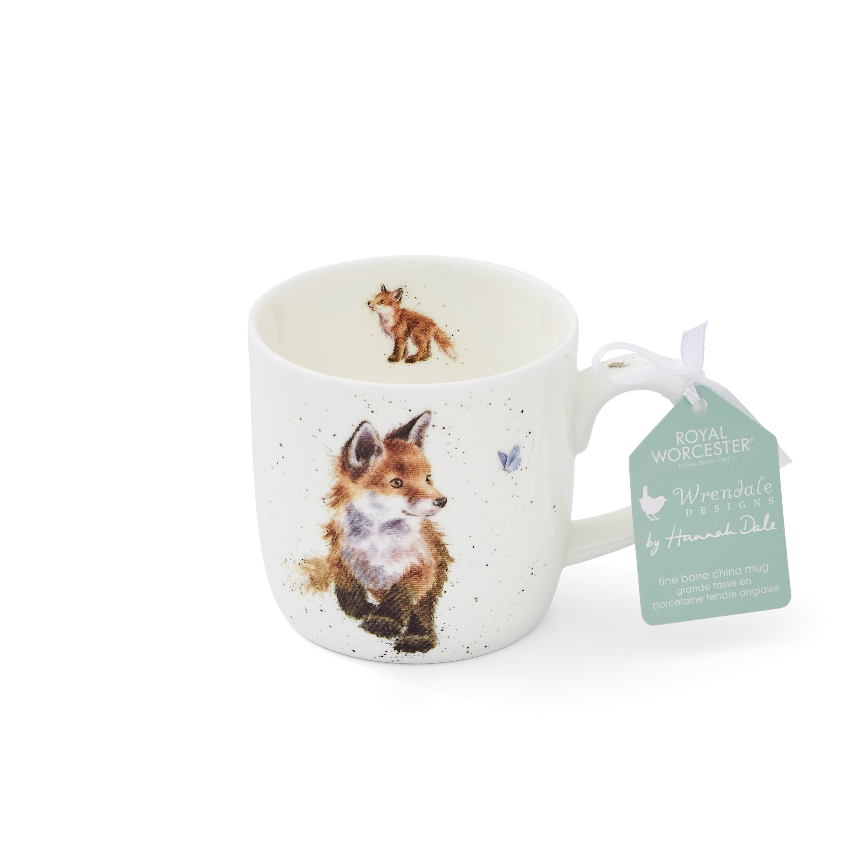 Royal Worcester Wrendale Designs Born to be Wild (Fox) 0.31L Set of 6
