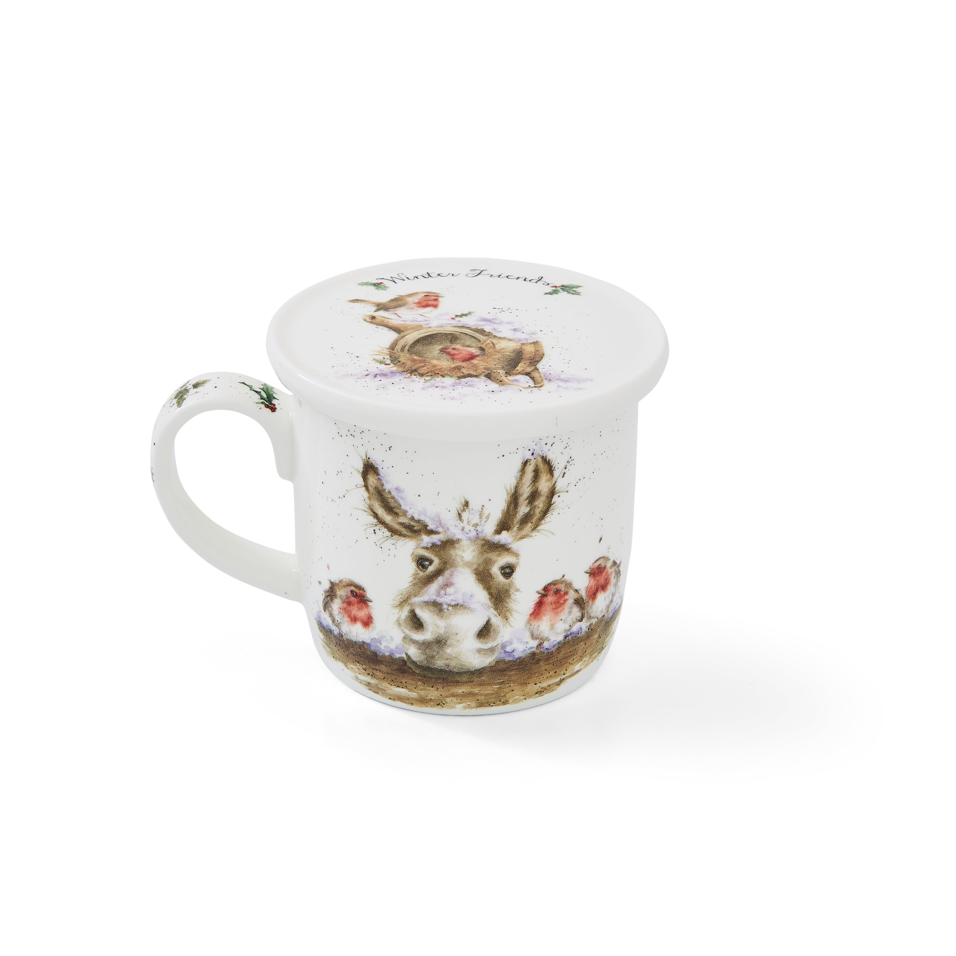 WreWrendale Designs - Christmas Collectionsndale Designs Coloured Collection Winter Friends(Donkey & Robin) Mug 0.31L 
Coaster 9.5cm Boxed Set
