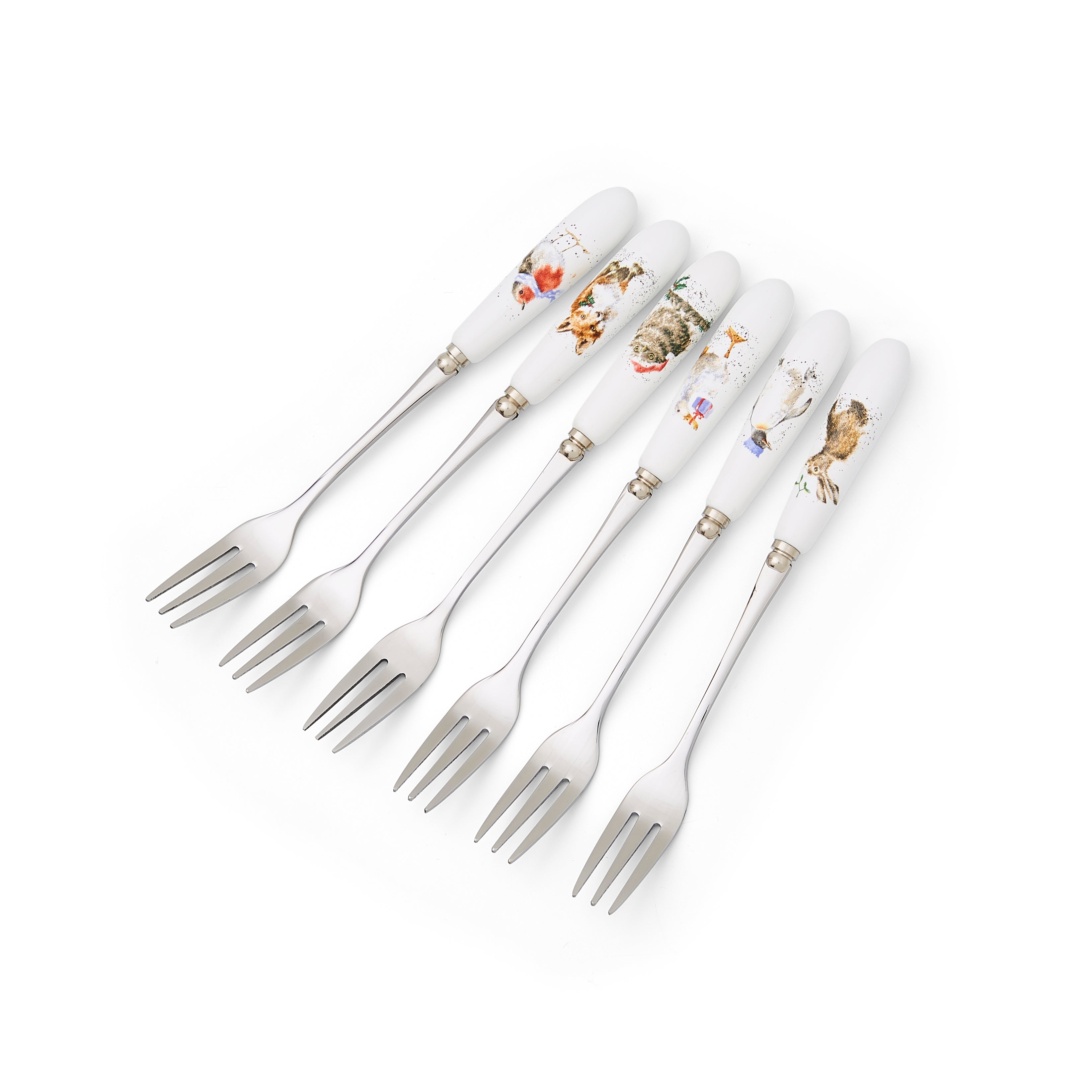 WreWrendale Designs - Christmas Collectionsndale Designs Coloured Collection Pastry Forks - Set of 6 15cm Boxed Set