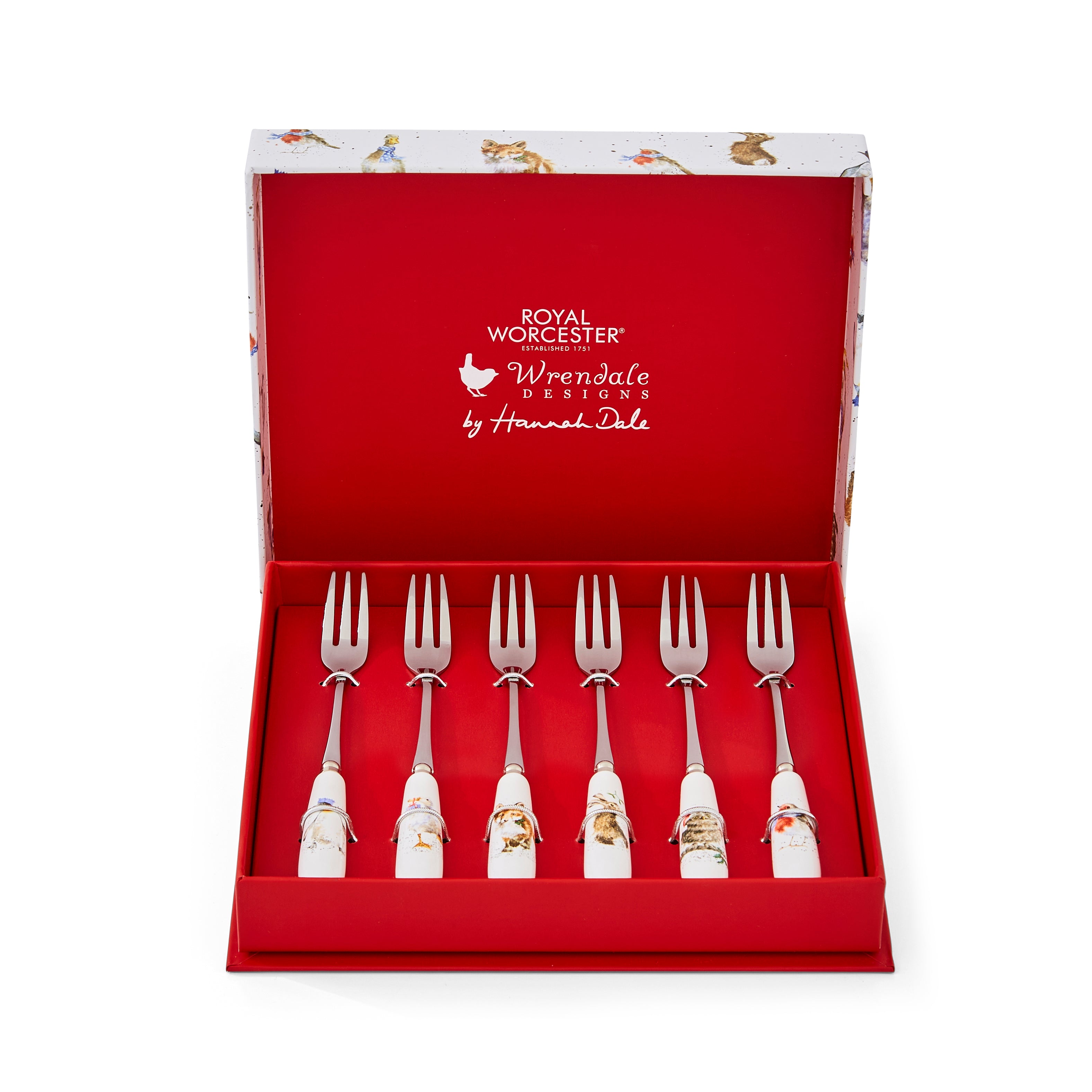 WreWrendale Designs - Christmas Collectionsndale Designs Coloured Collection Pastry Forks - Set of 6 15cm Boxed Set
