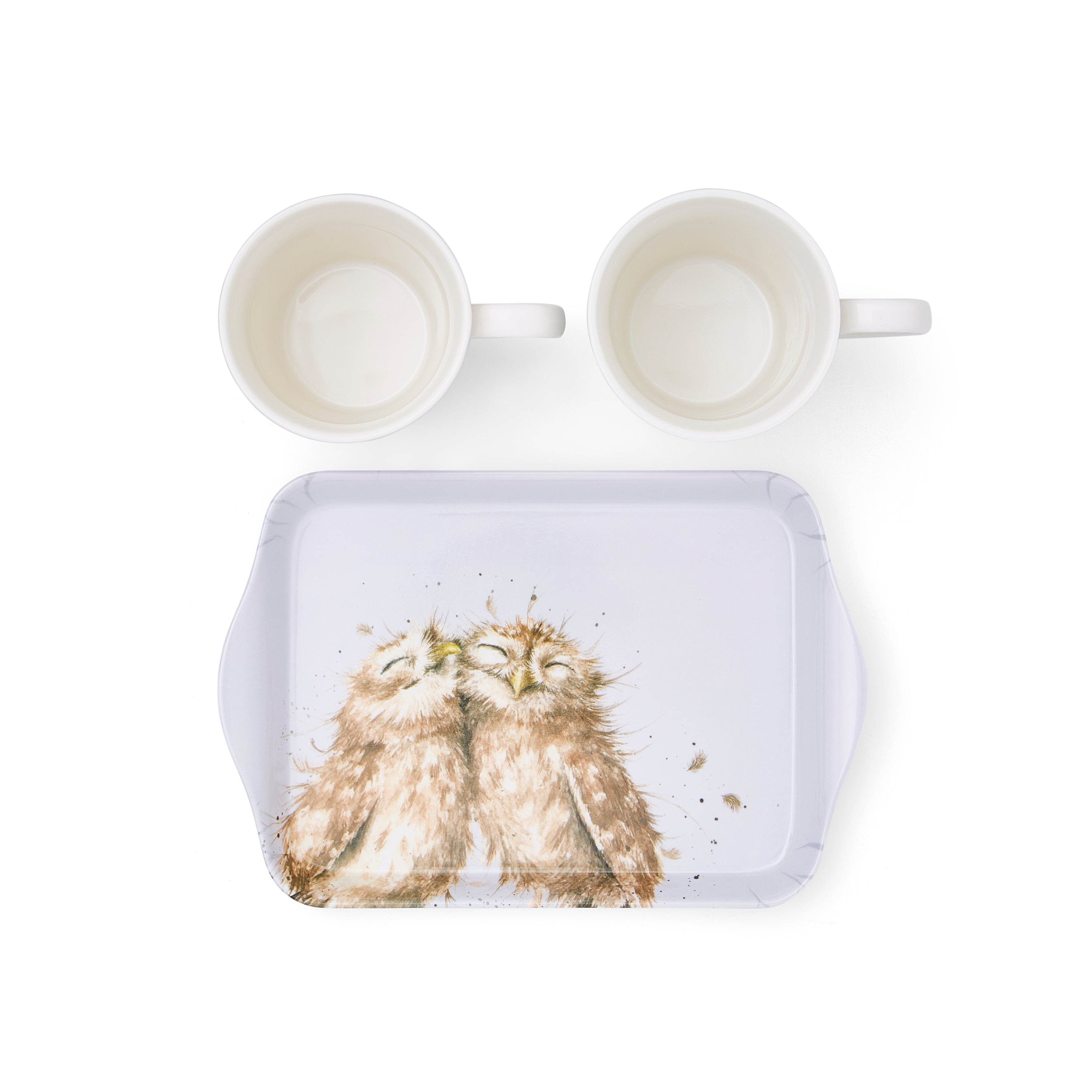 "Pimpernel  Wrendale  Coloured Collection - Owl Mug 0.18L 
Tray 21 x 14cm Single "