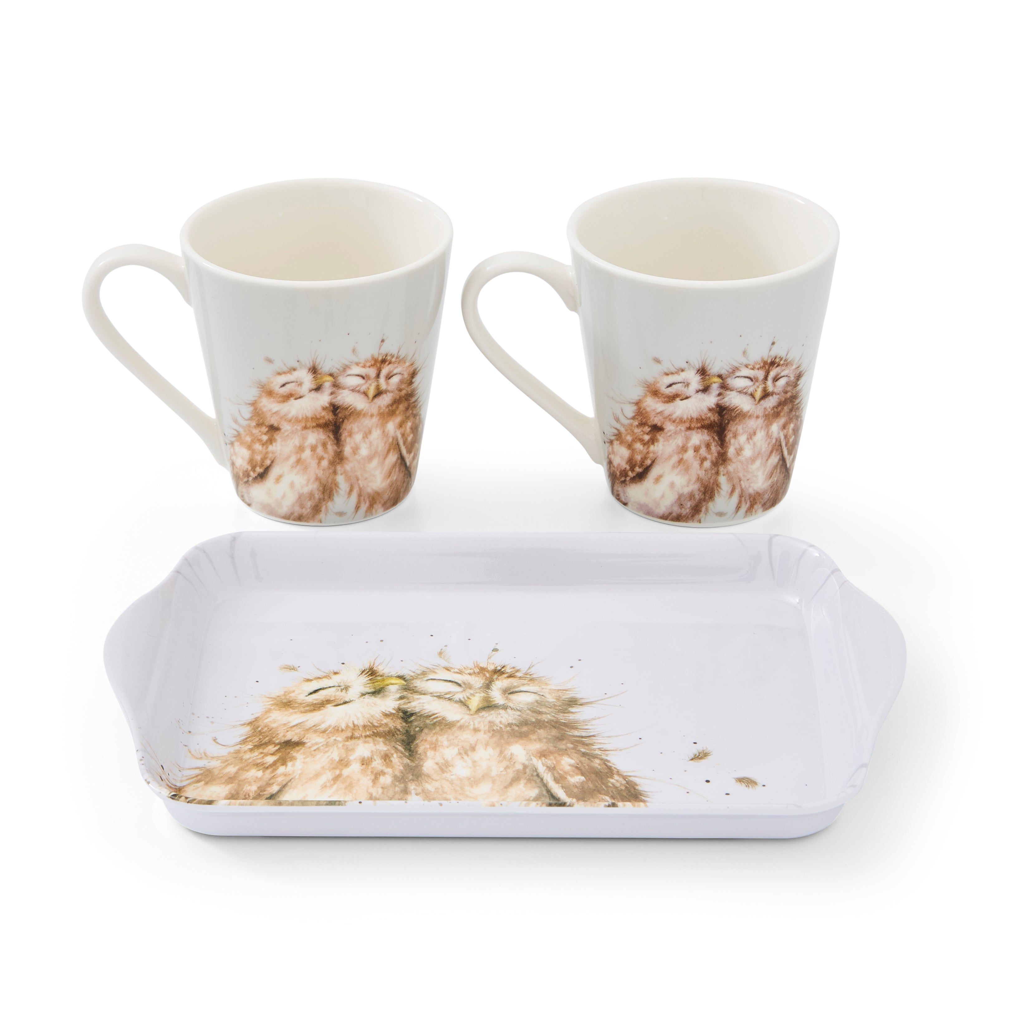 "Pimpernel  Wrendale  Coloured Collection - Owl Mug 0.18L 
Tray 21 x 14cm Single "