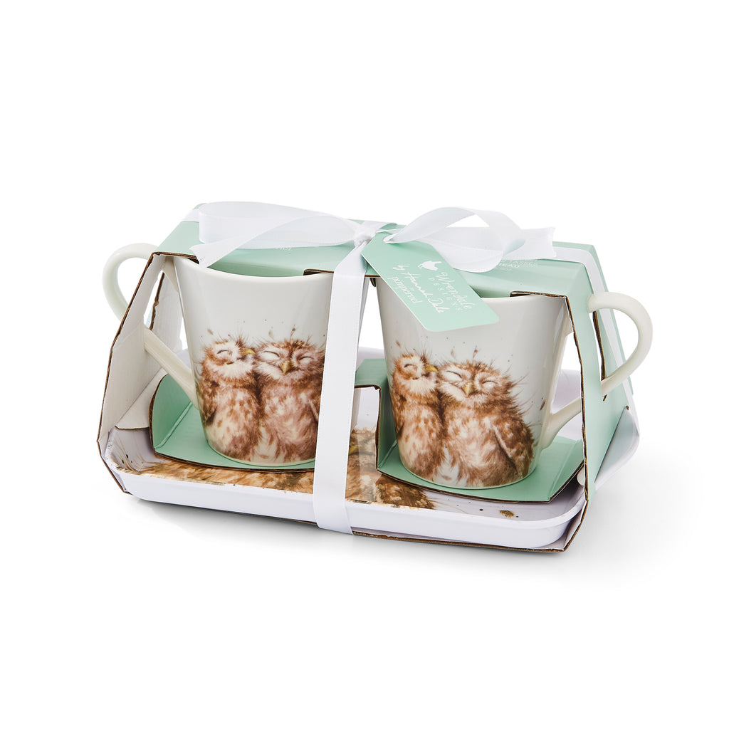 "Pimpernel  Wrendale  Coloured Collection - Owl Mug 0.18L 
Tray 21 x 14cm Single "