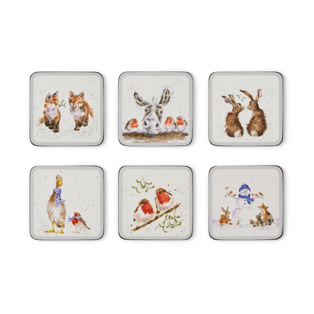 WreWrendale Designs - Christmas Collectionsndale Designs Coloured Collection Christmas Coasters - Set of 6 10.5 x 10.5cm Boxed Set
