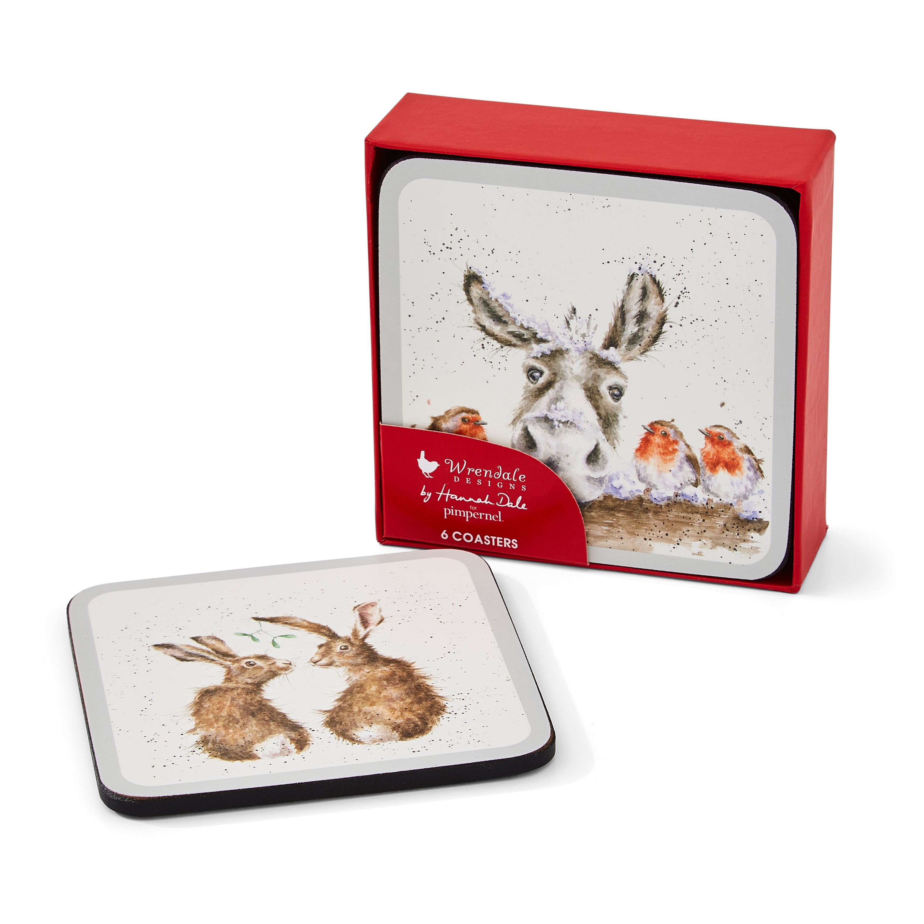 WreWrendale Designs - Christmas Collectionsndale Designs Coloured Collection Christmas Coasters - Set of 6 10.5 x 10.5cm Boxed Set
