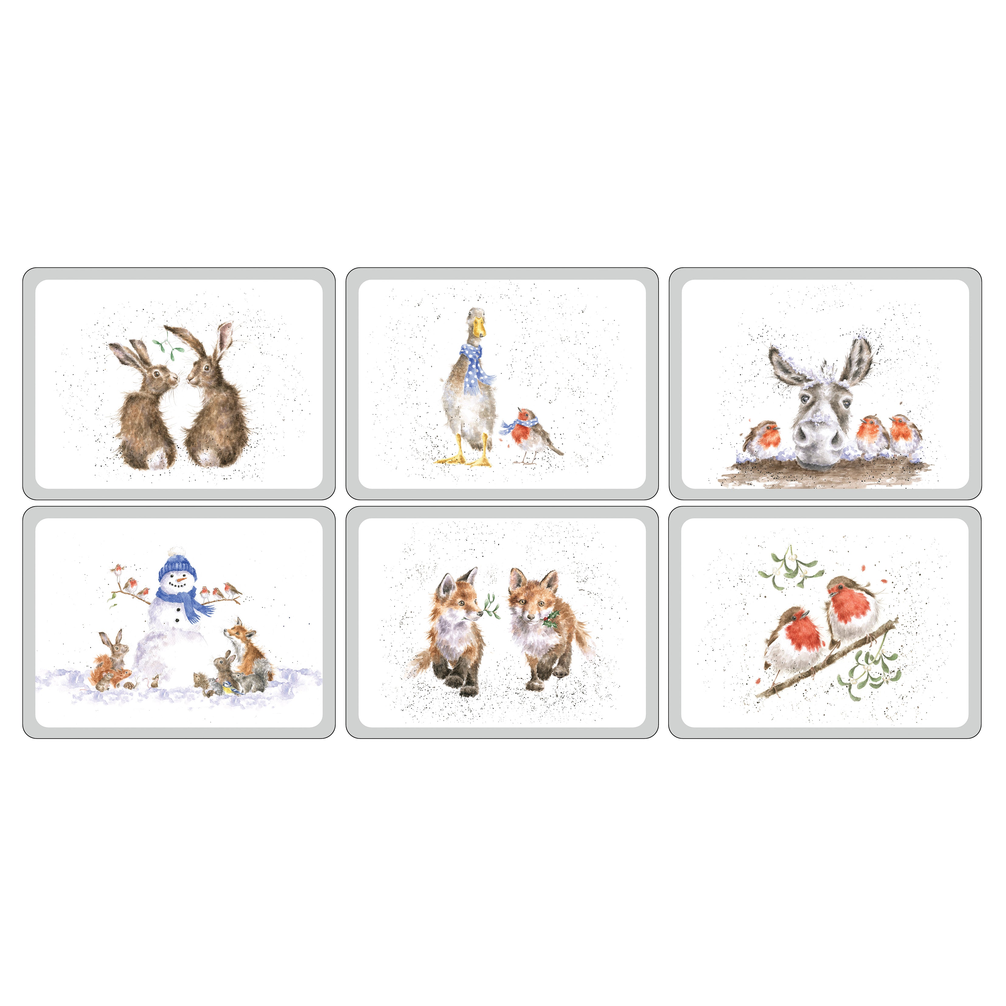 WreWrendale Designs - Christmas Collectionsndale Designs Coloured Collection Christmas Placemats - Set of 6 30.5 x 23cm Boxed Set