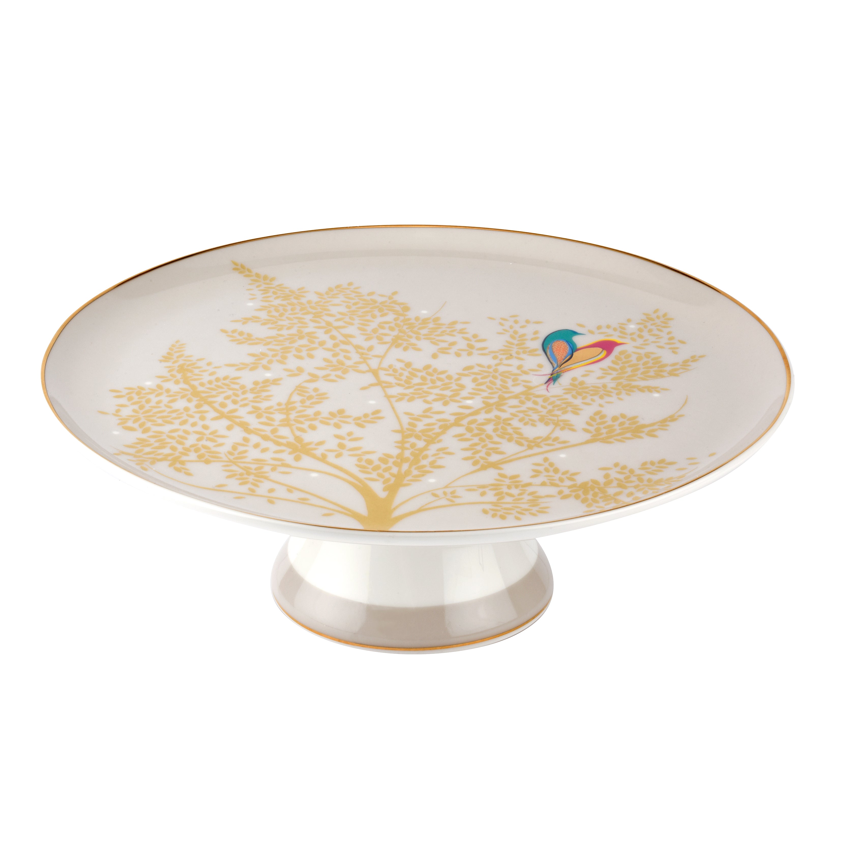 Footed Cake Plate - Light Grey 27cm Single