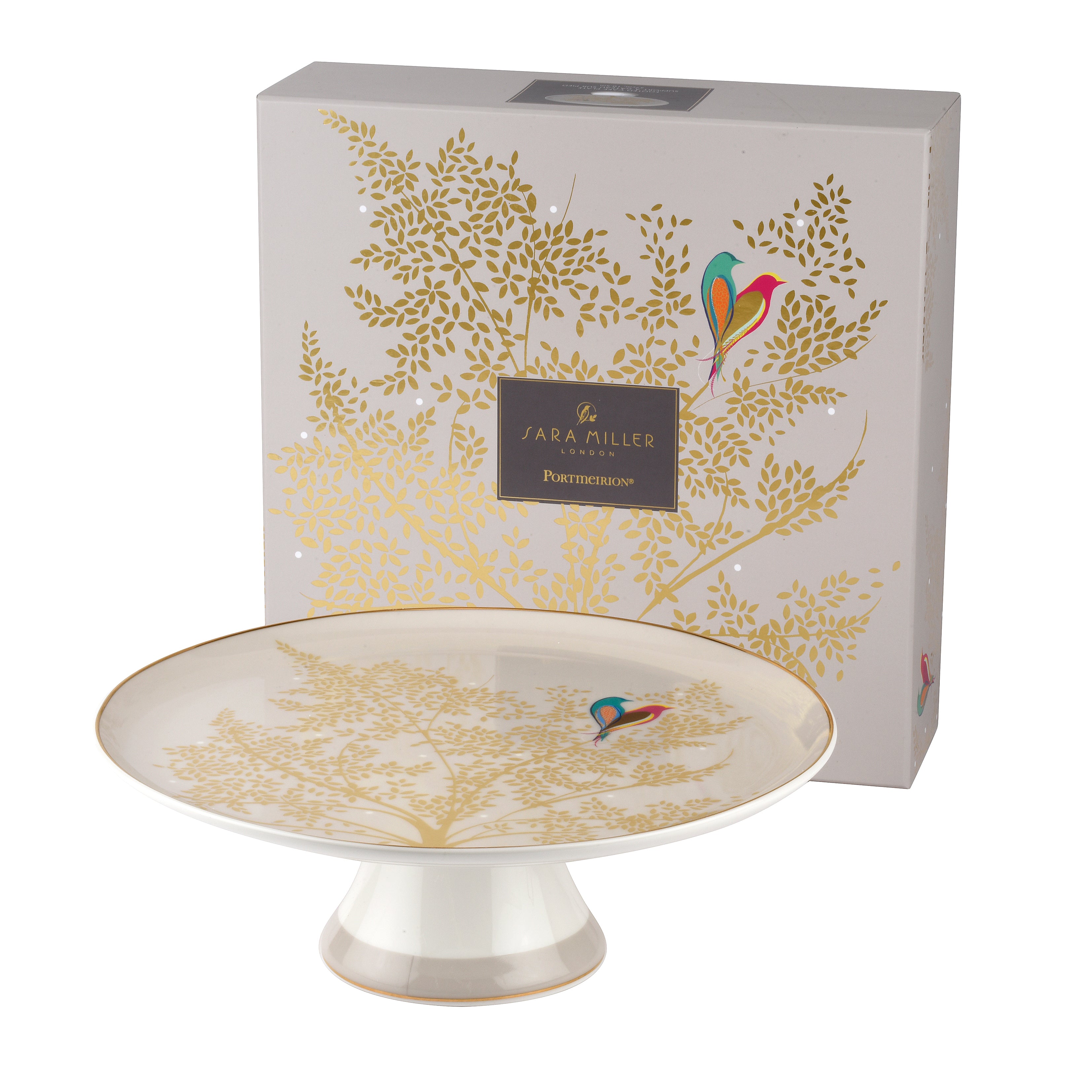 Footed Cake Plate - Light Grey 27cm Single