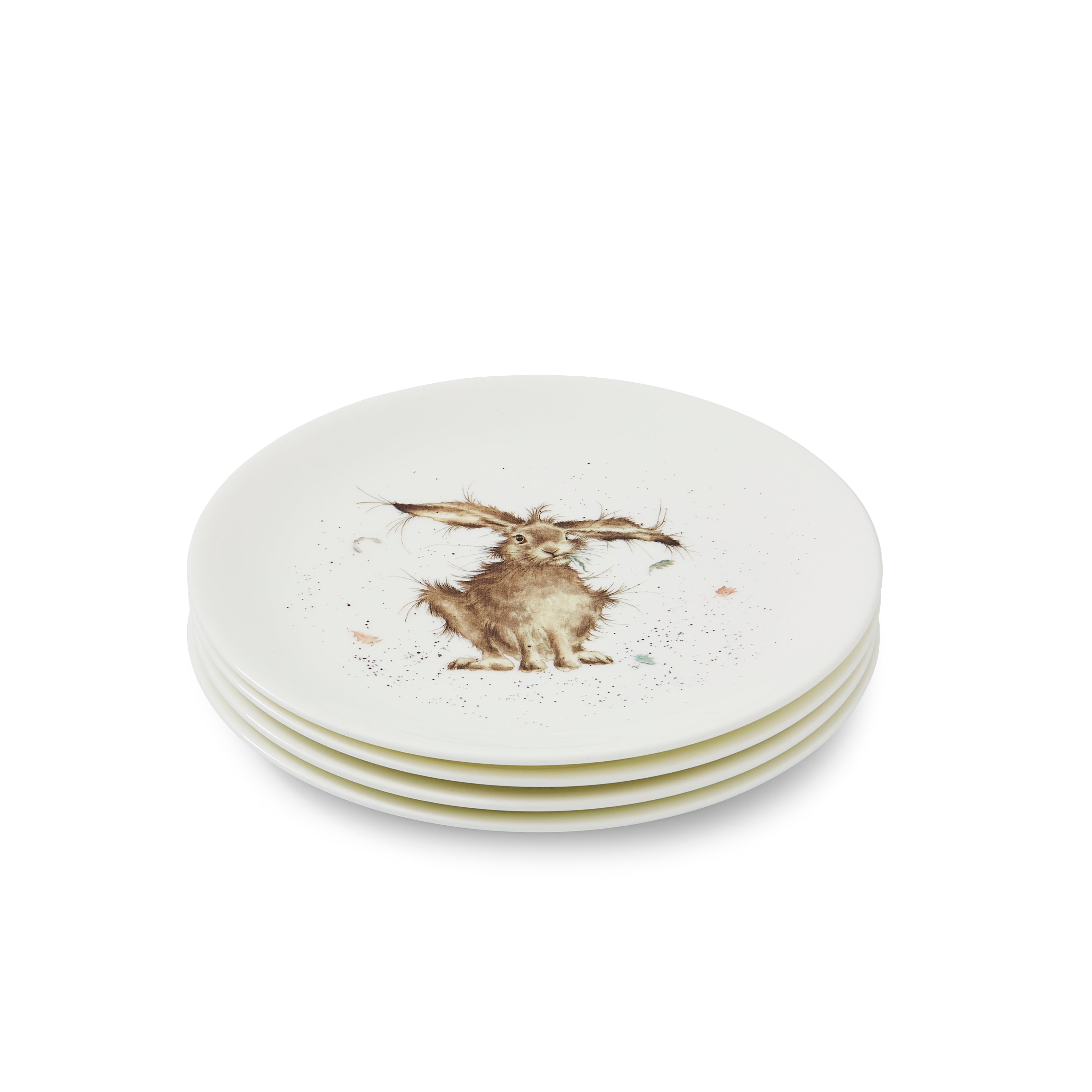 Wrendale Designs Coupe Plates - Set of 4 (Duck, Mouse, Hare, Squirrel) 21cm Set of 4