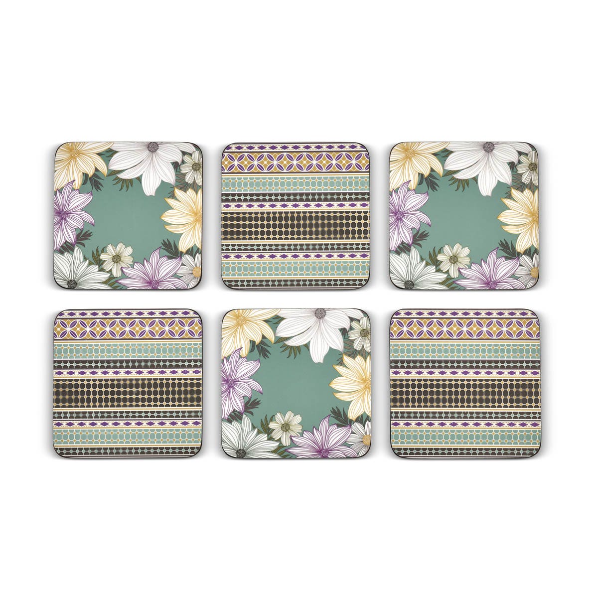 Atrium Coasters S/6 (m) 10.5 x 10.5cm Boxed Set