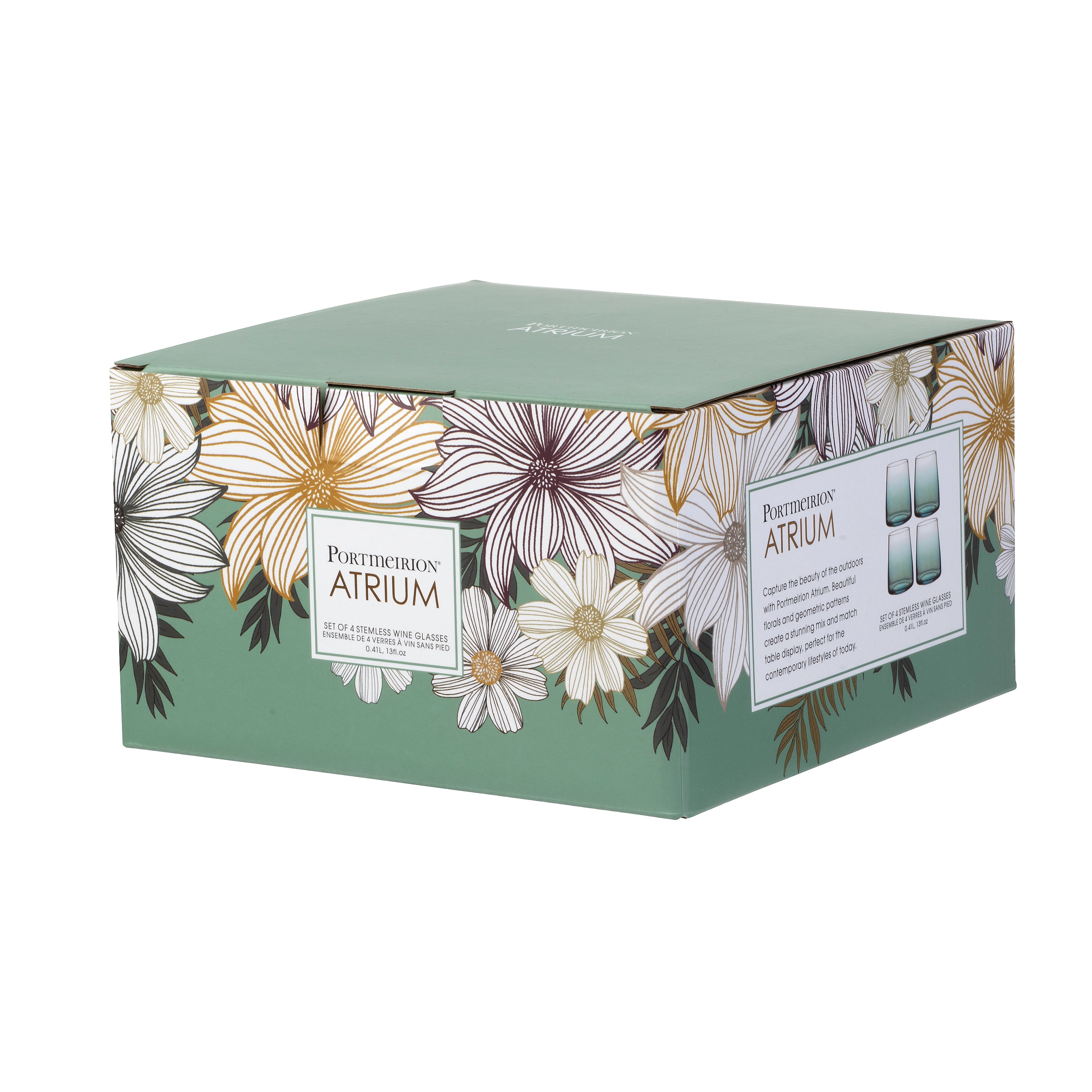 Stemless Wine Glass S/4 0.41L Boxed Set