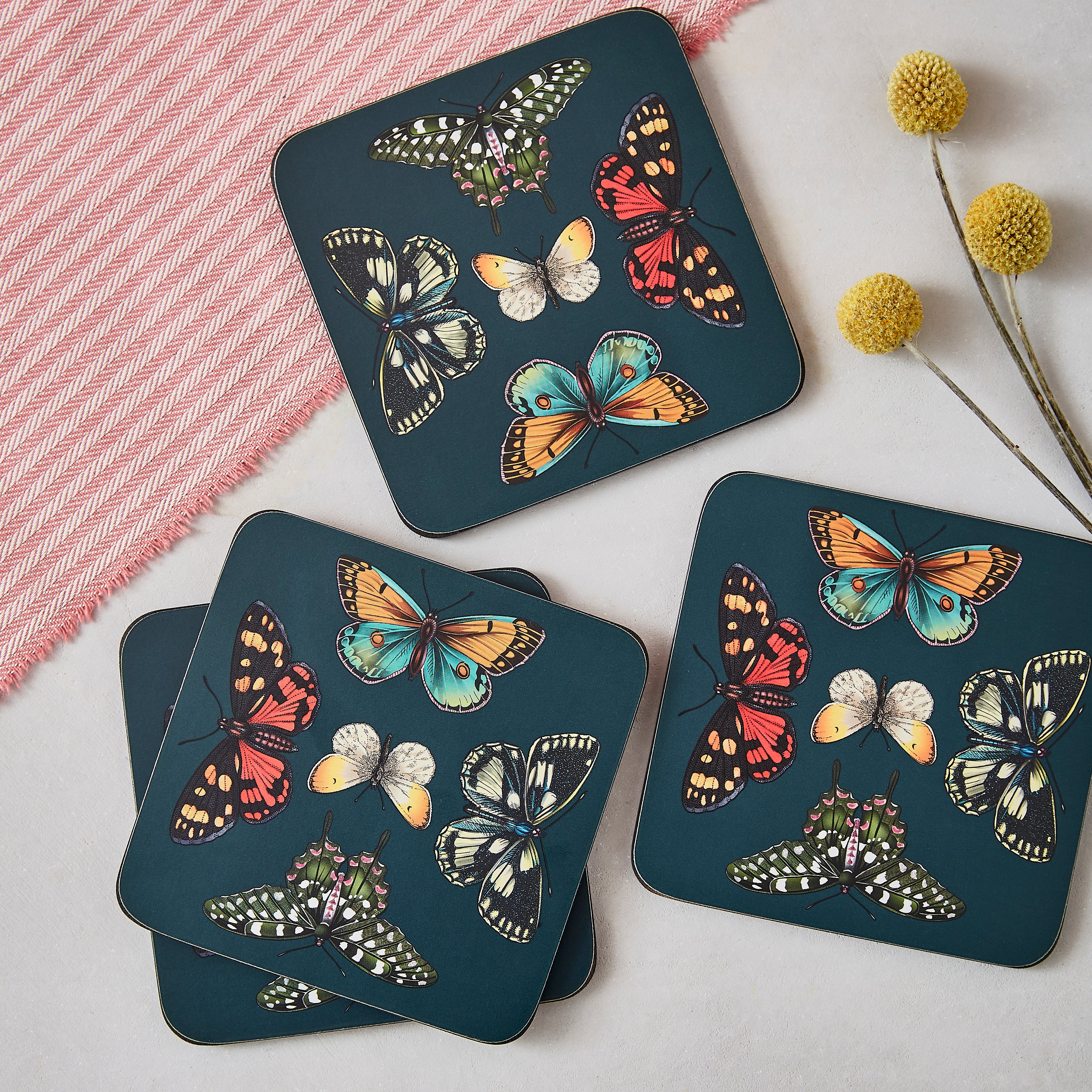 Botanic Garden Harmony Coasters S/6 (s) 10.5 x 10.5cm Boxed Set