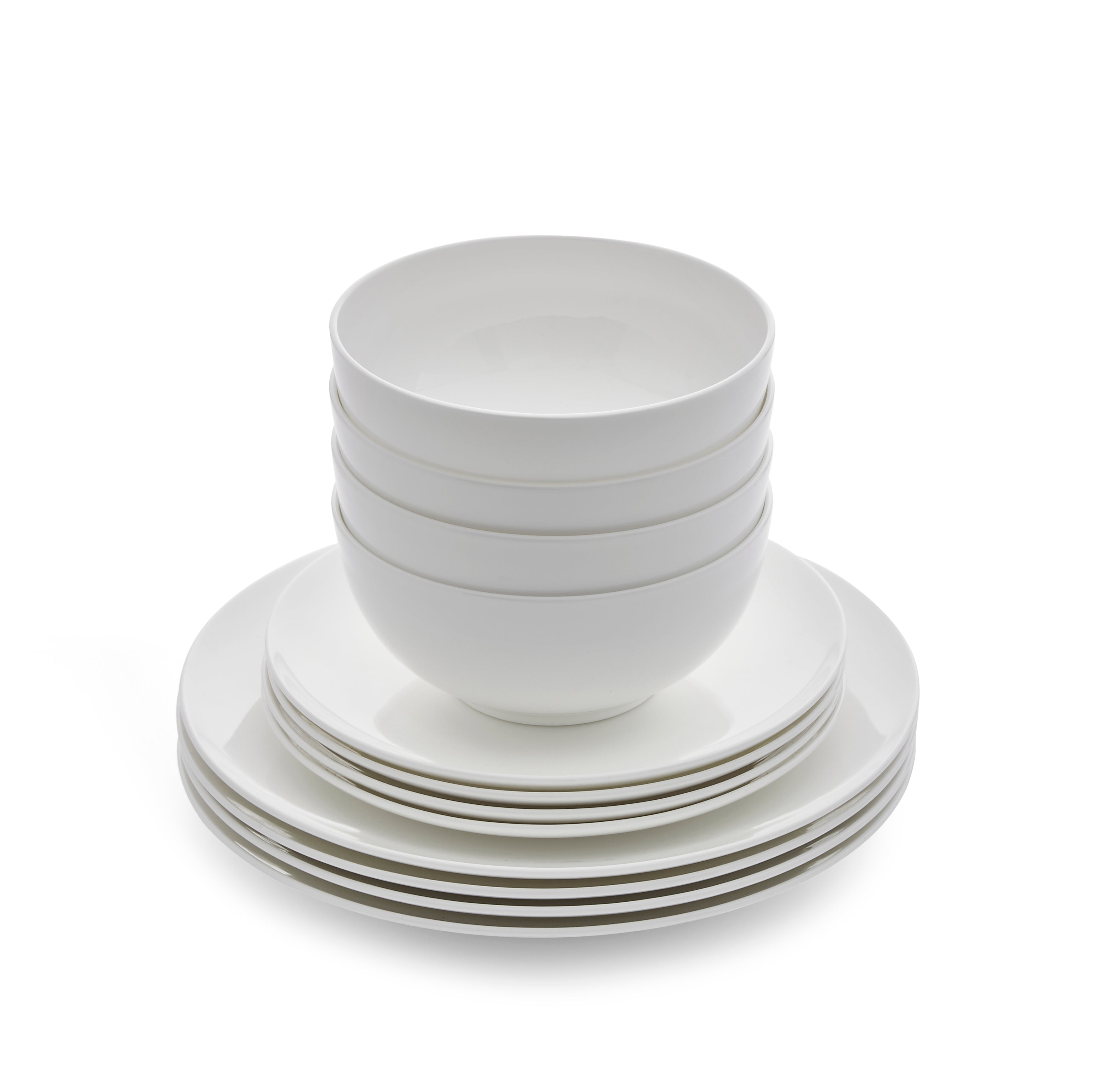 Royal Worcester Serendipity 12 Piece Set Plate 27cm/10.5", Plate 20cm/8", Cereal Bowl 15cm/6" Boxed Set